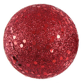10 boules paillettes rouge 3, 4 et 6 cm