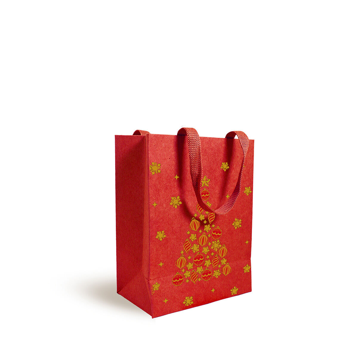 10 Sacs cadeaux motif rouge 18+10x23cm