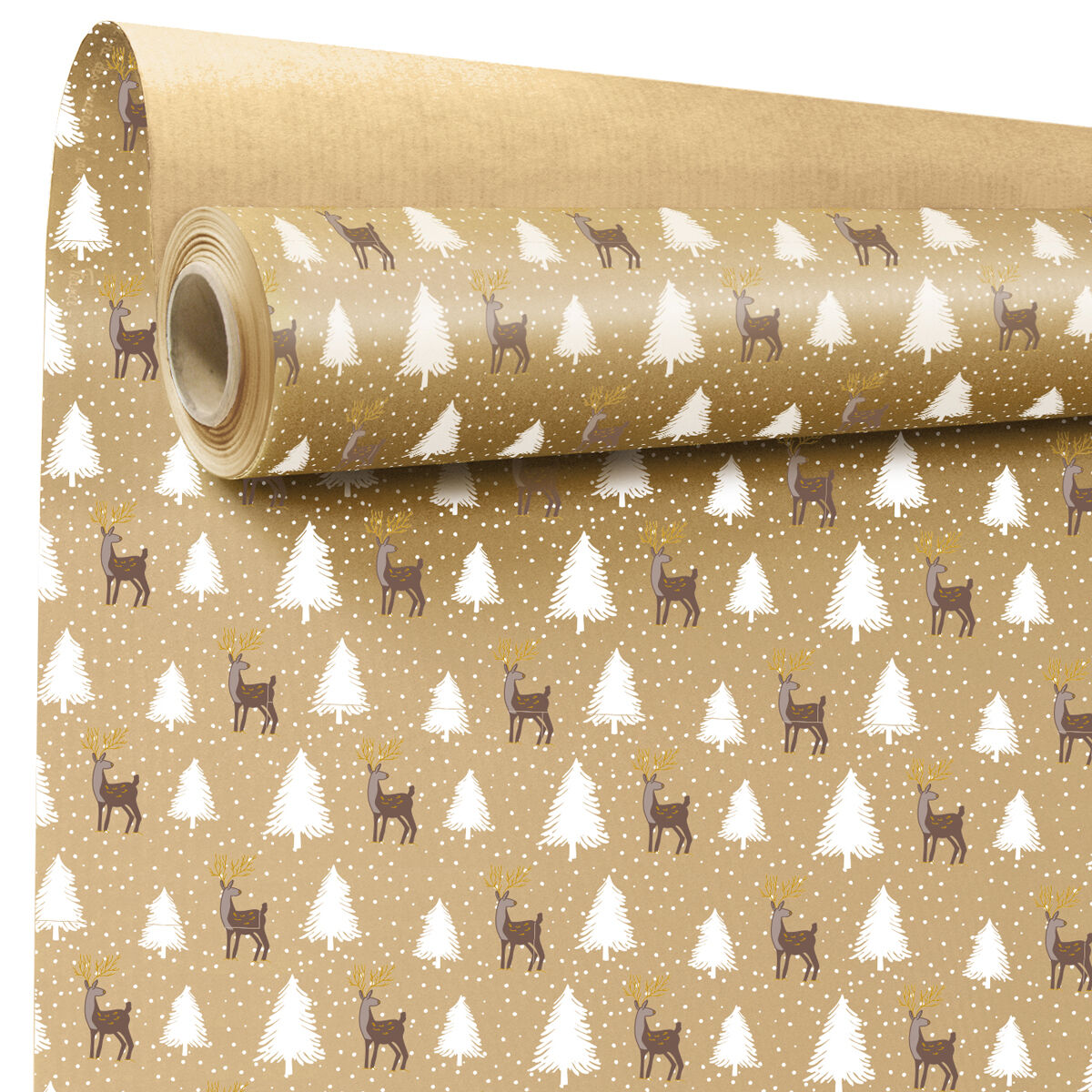 Papier cadeau 0.69x50m kraft motif TINO