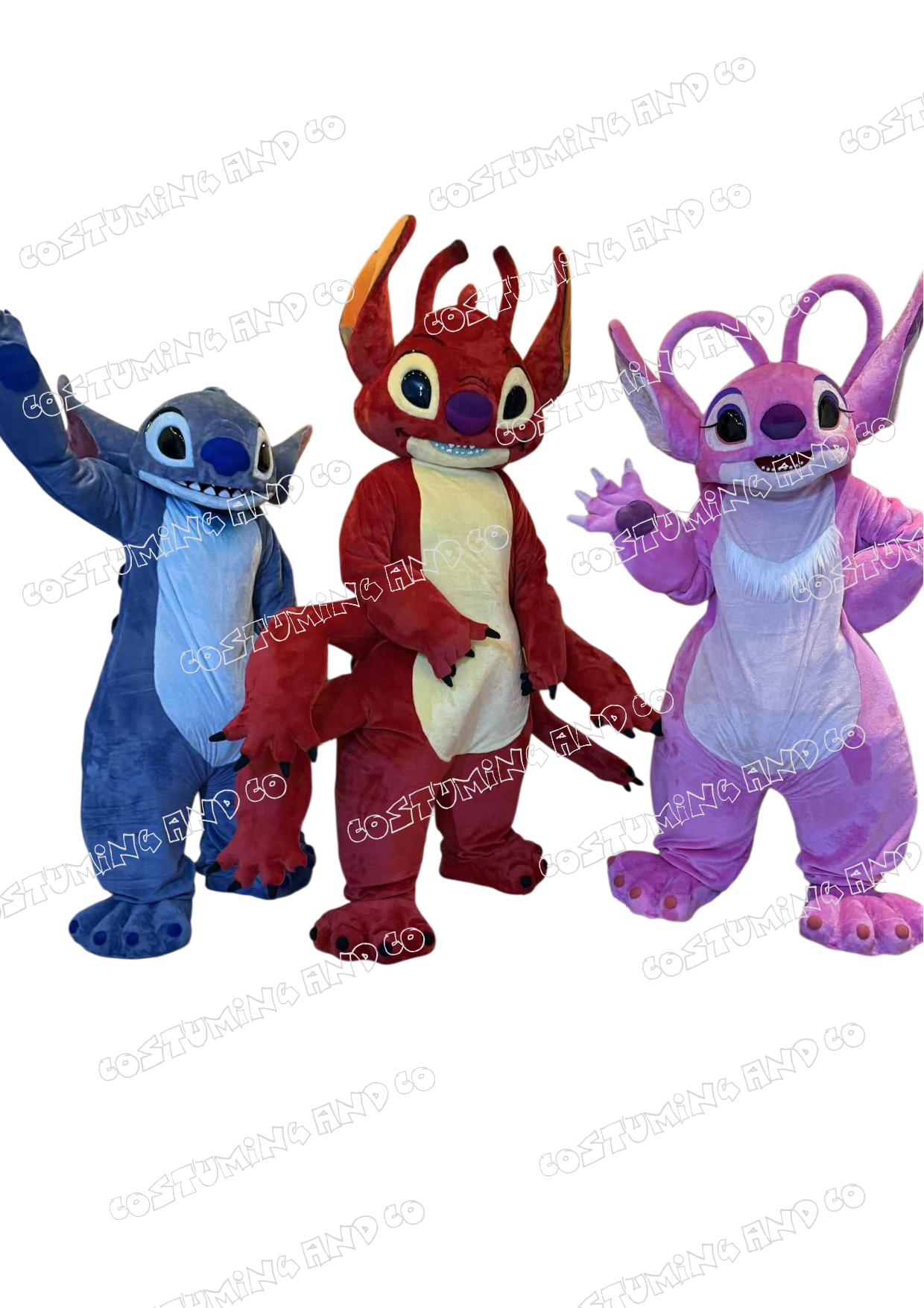 ANGEL,STITCH & LEROY (Trio) -  PREMIUM Deluxe Mascotte