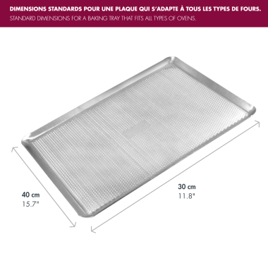  Plaque pâtissière perforée - aluminium - 300 x 400 x 10 mm Reference: 615530 gobel 