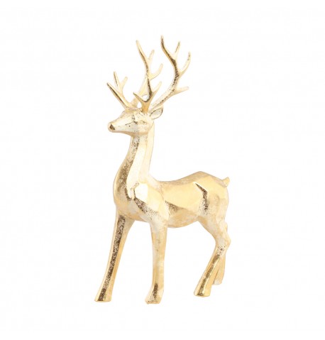 RENNE DEBOUT GEOMETRIQUE PLASTIQUE OR 24CM X 9CM X 36CM