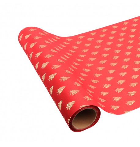 CHEMIN REVERSIBLE ROUGE/OR 28CM X 3M