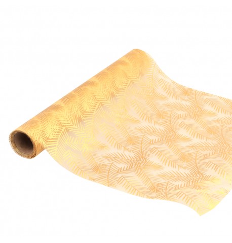 CHEMIN ORGZANZA FEUILLAGES OR 28CM X 3M