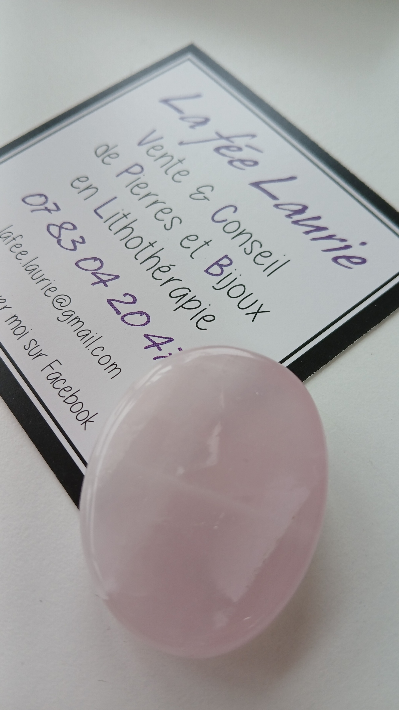 galet quartz rose