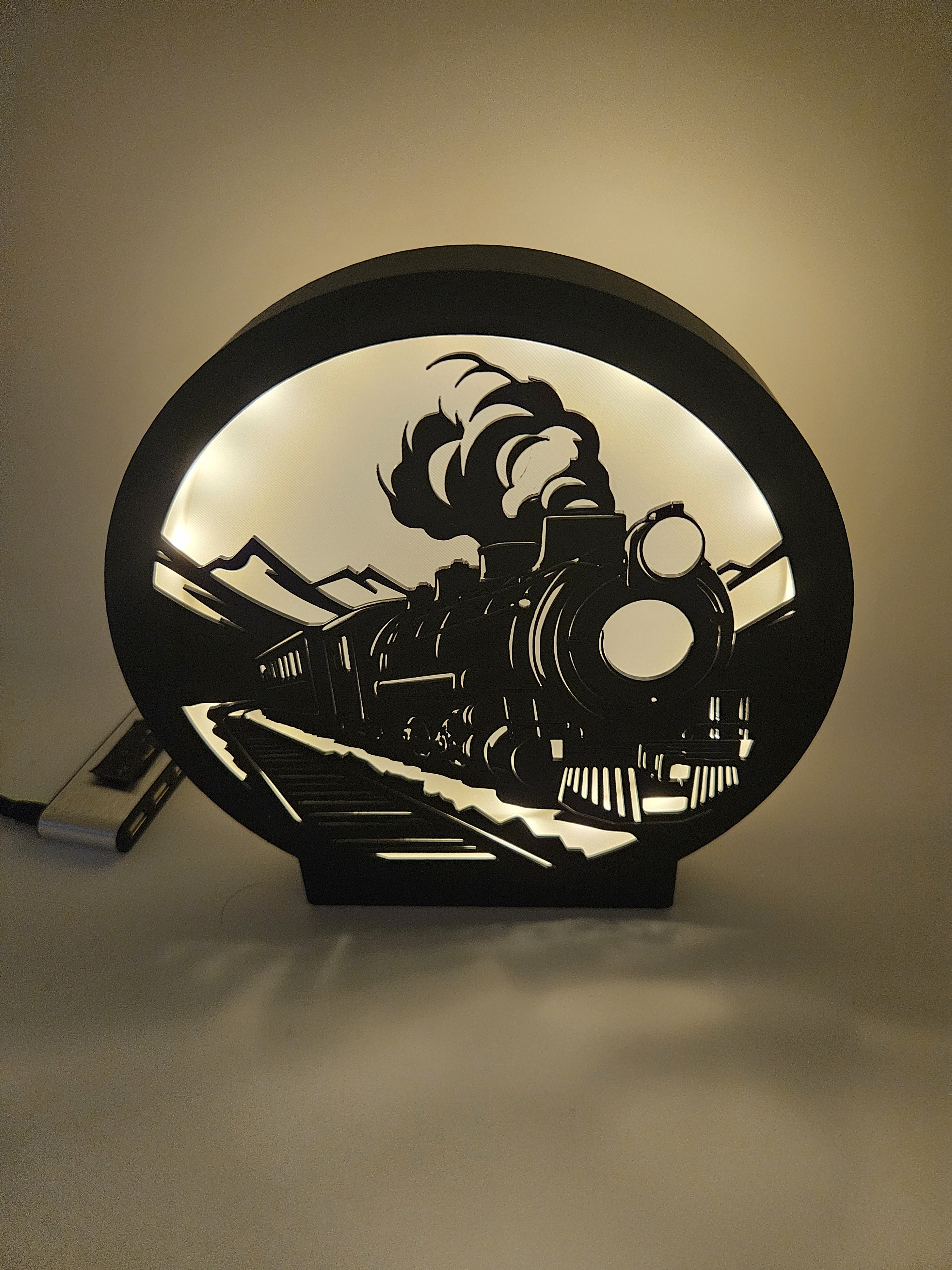 Lampe moderne lumineuse train