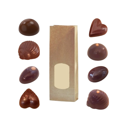Chocolats fourrés au choix en vrac - Sachet kraft