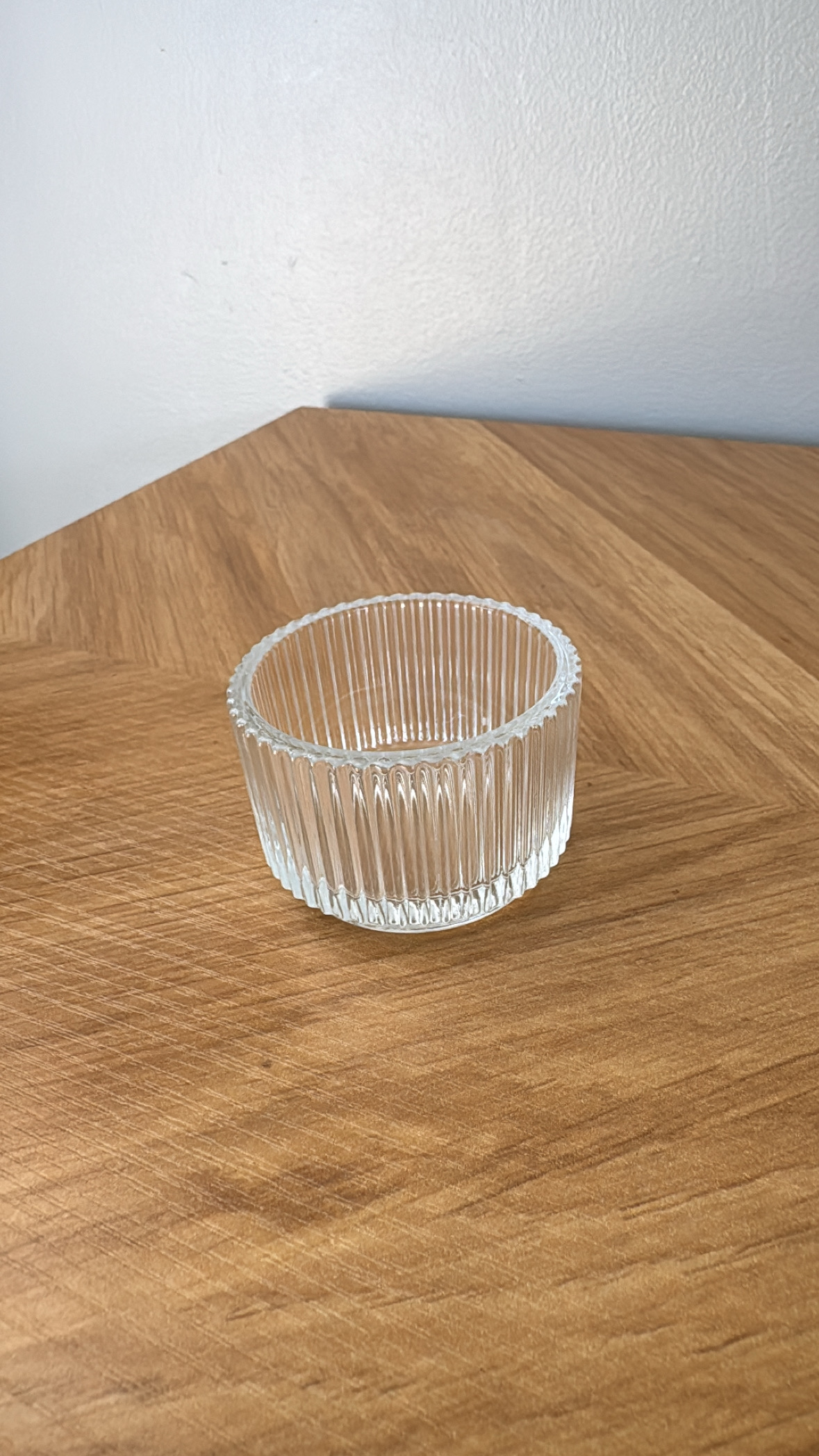 Bougeoirs bas transparent 
