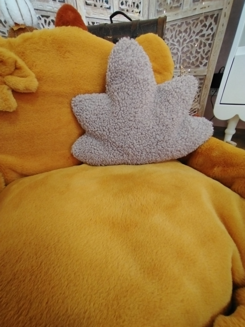 Coussin Feuille - Céleste