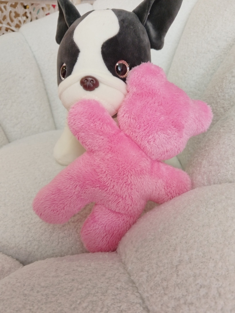 Jouet Ourson Pilou Rose Acidulé