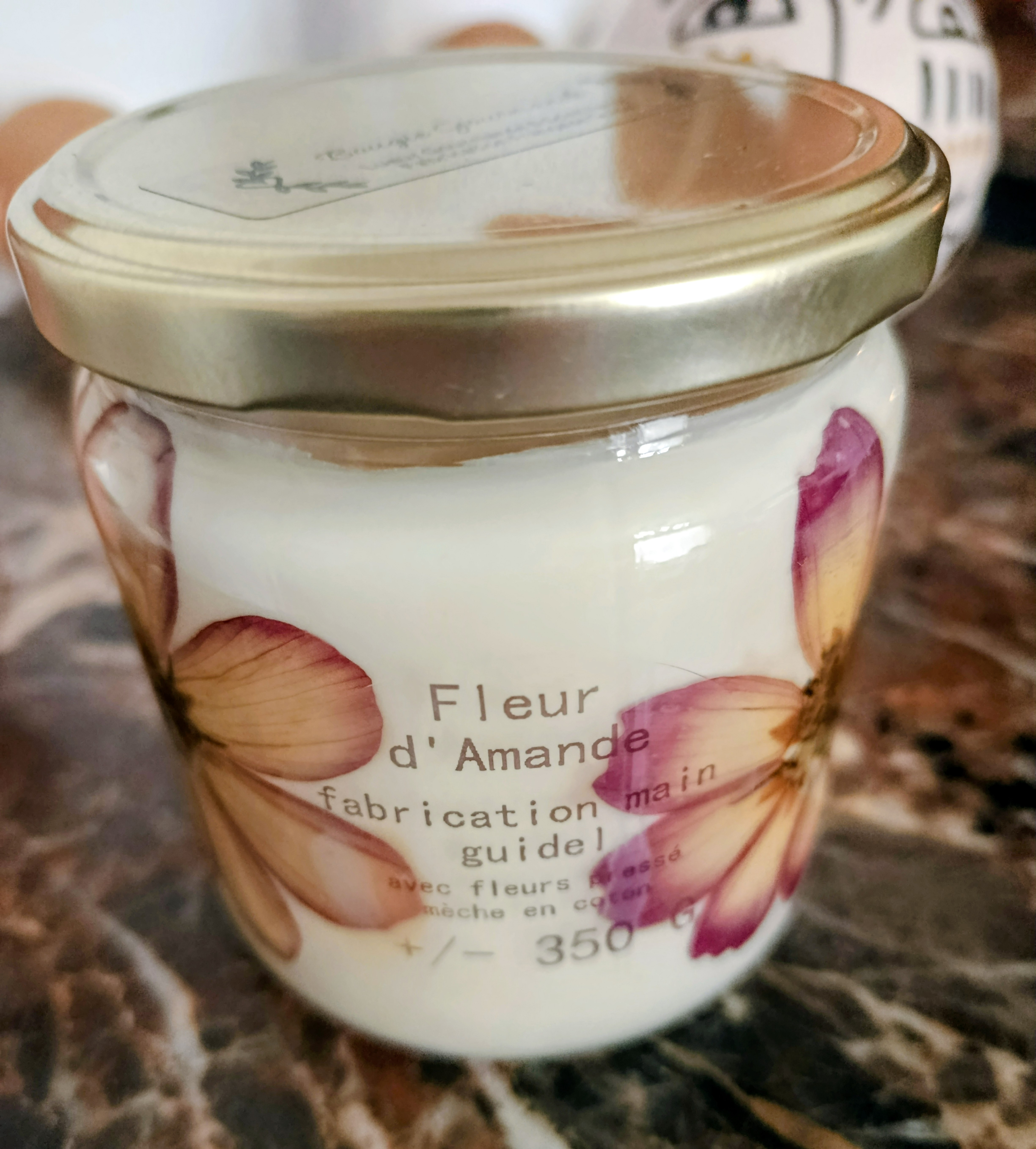 bougie fleurs ( fleur d amande )