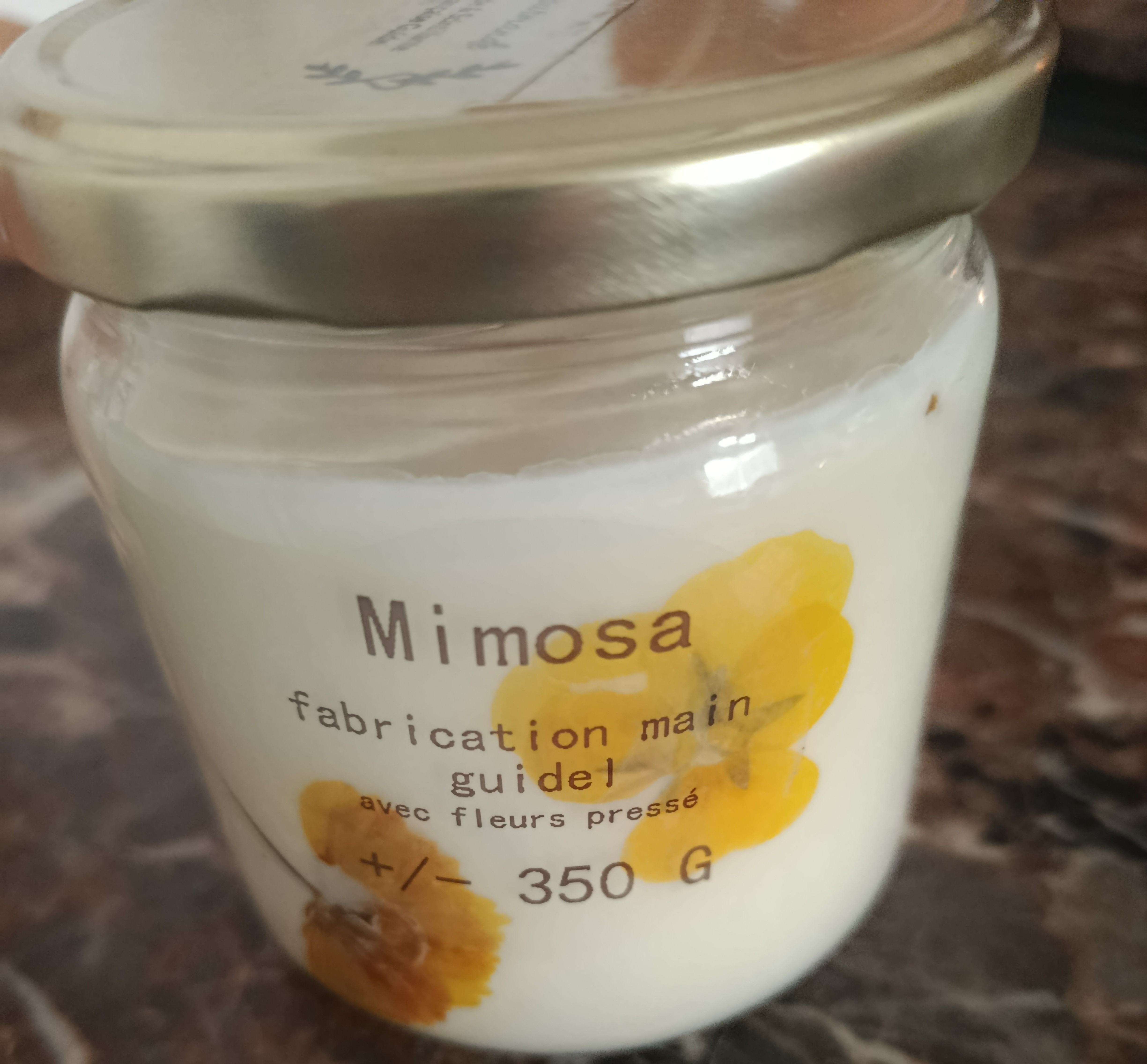 Bougie fleurs Mimosa 