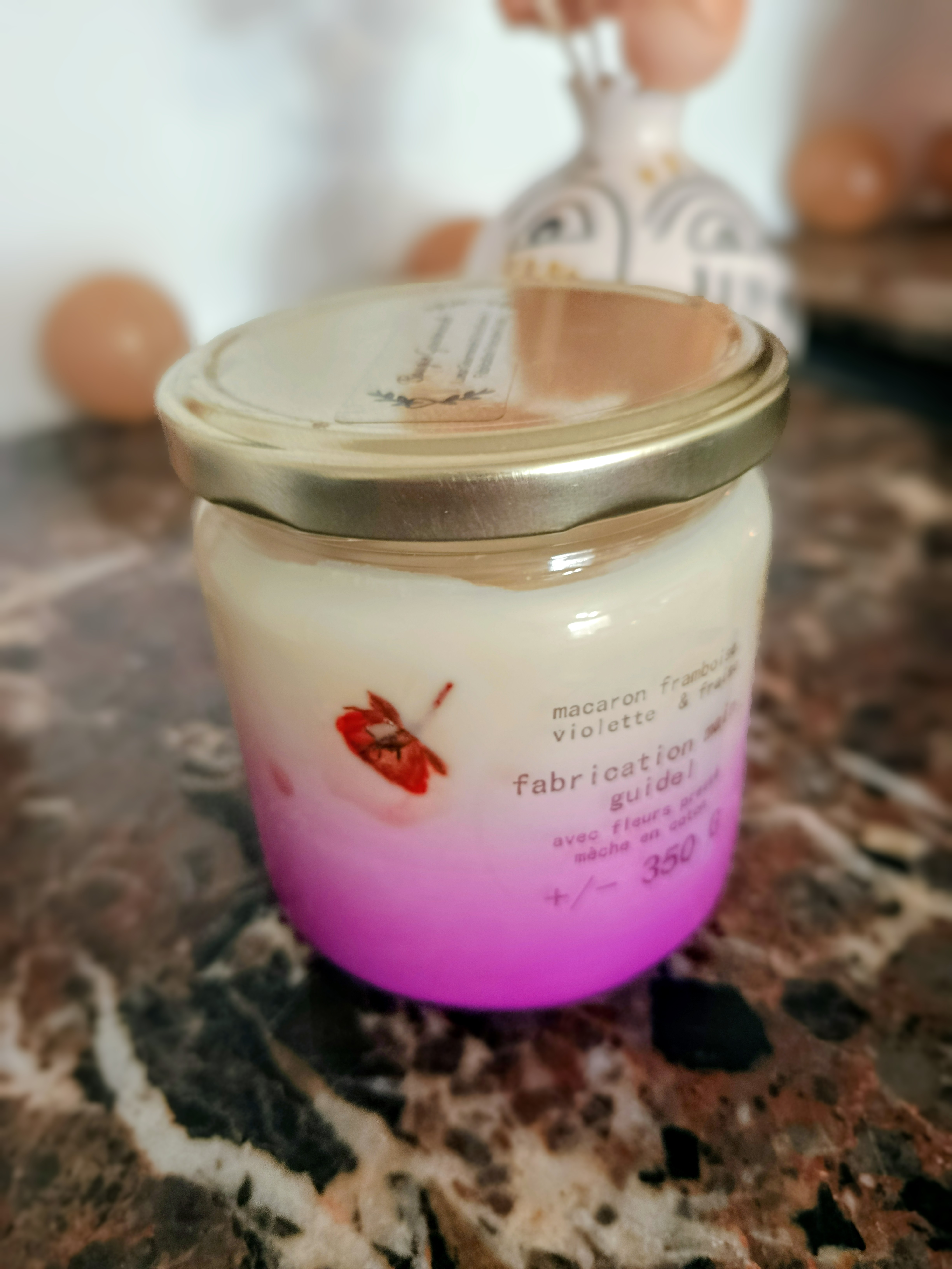 bougie fleurs (amande /fleur d'oranger)