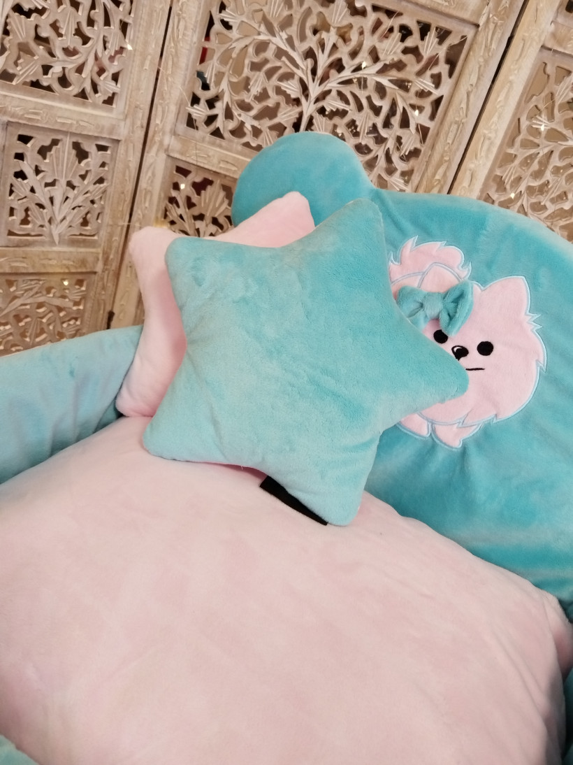 Coussin Étoile – Ocean Rose