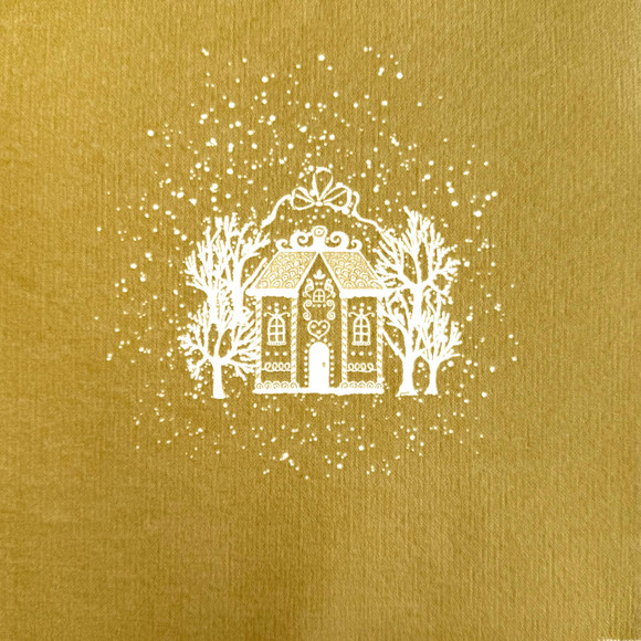 20 serviettes 40/40 Maison pain d'épices Or