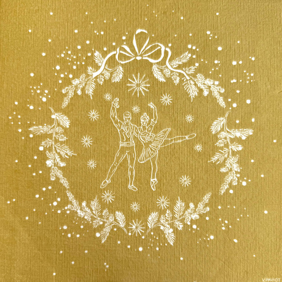 20 serviettes 40/40 danseurs Or