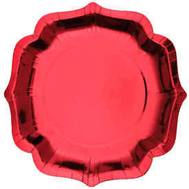 10 sous assiettes Rouge 27.5cm