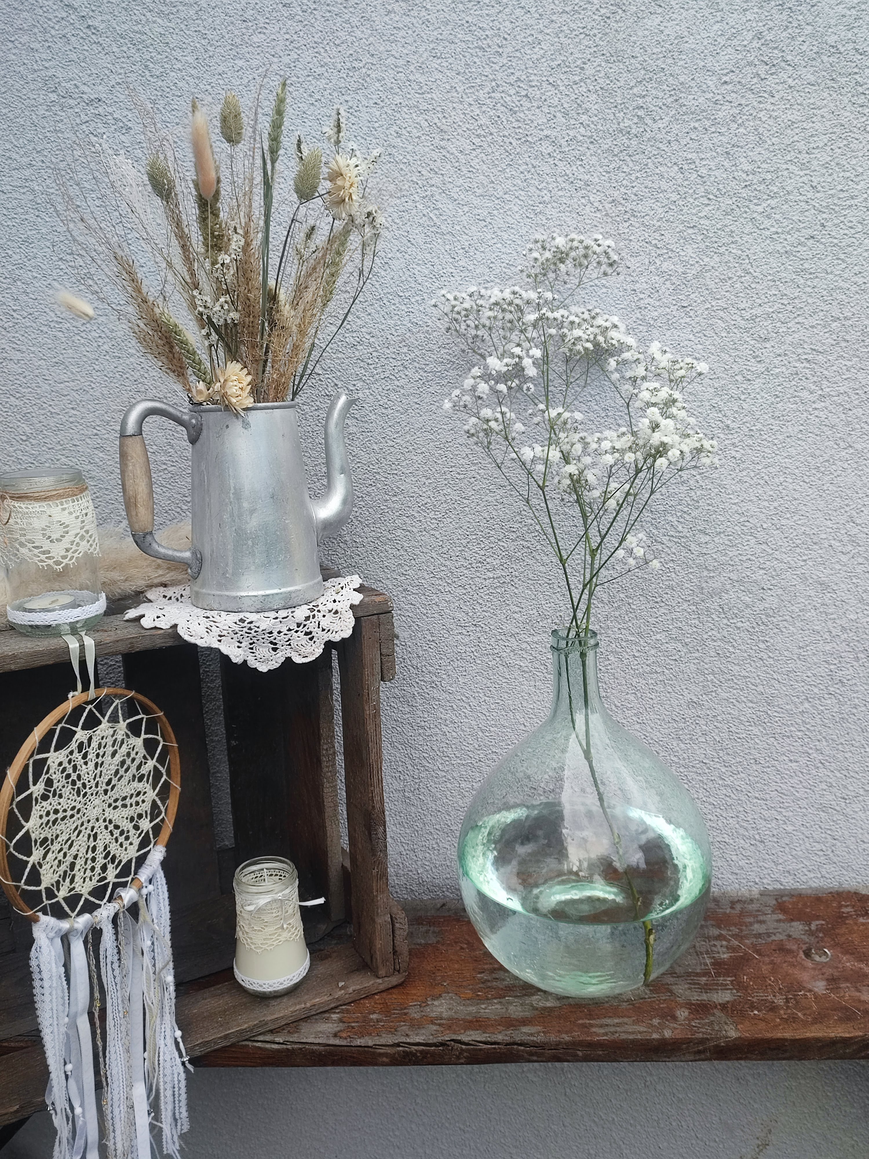 Moyenne dame-jeanne ballon blanche