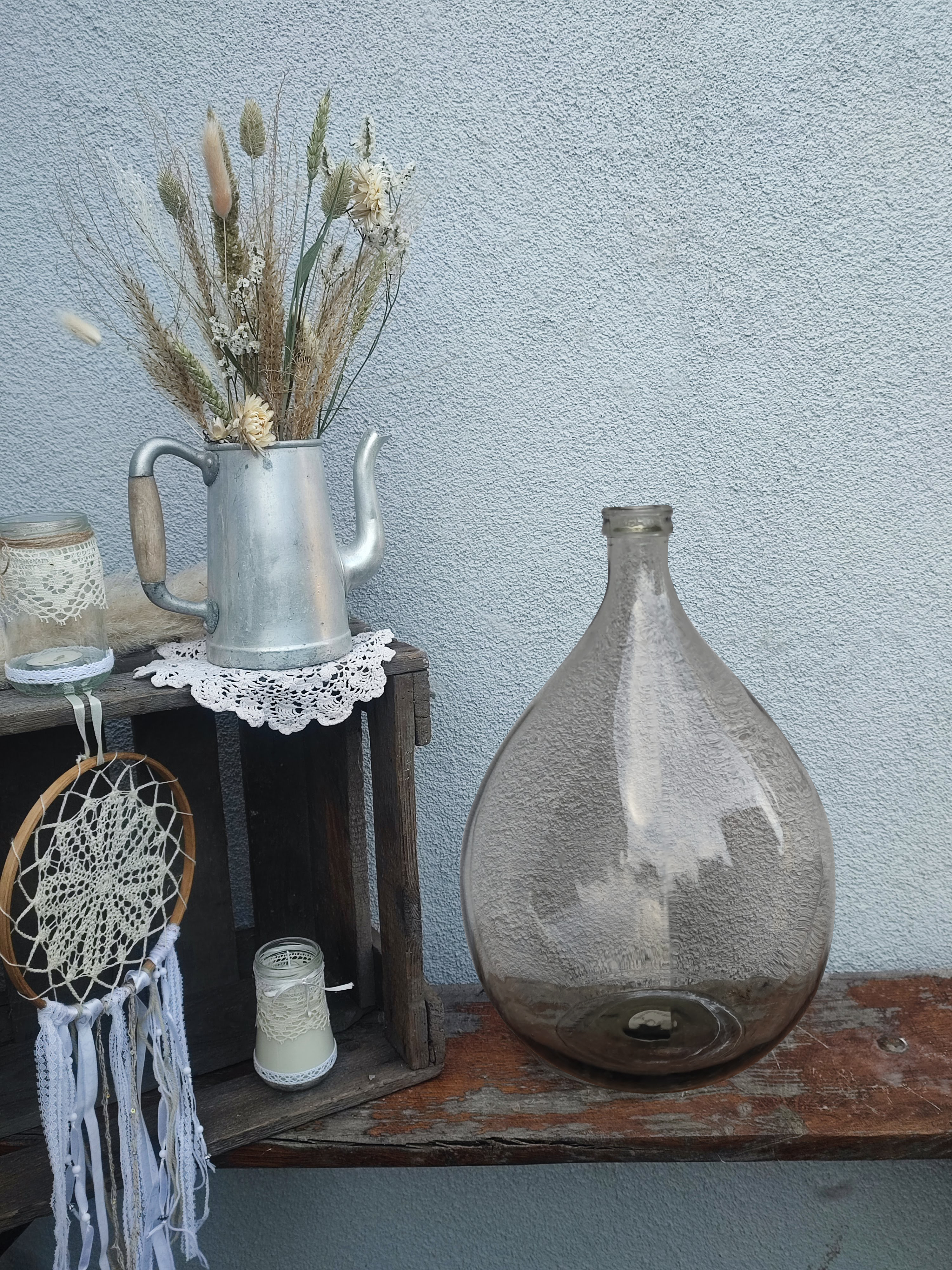 Grande Dame-Jeanne ballon grise clair