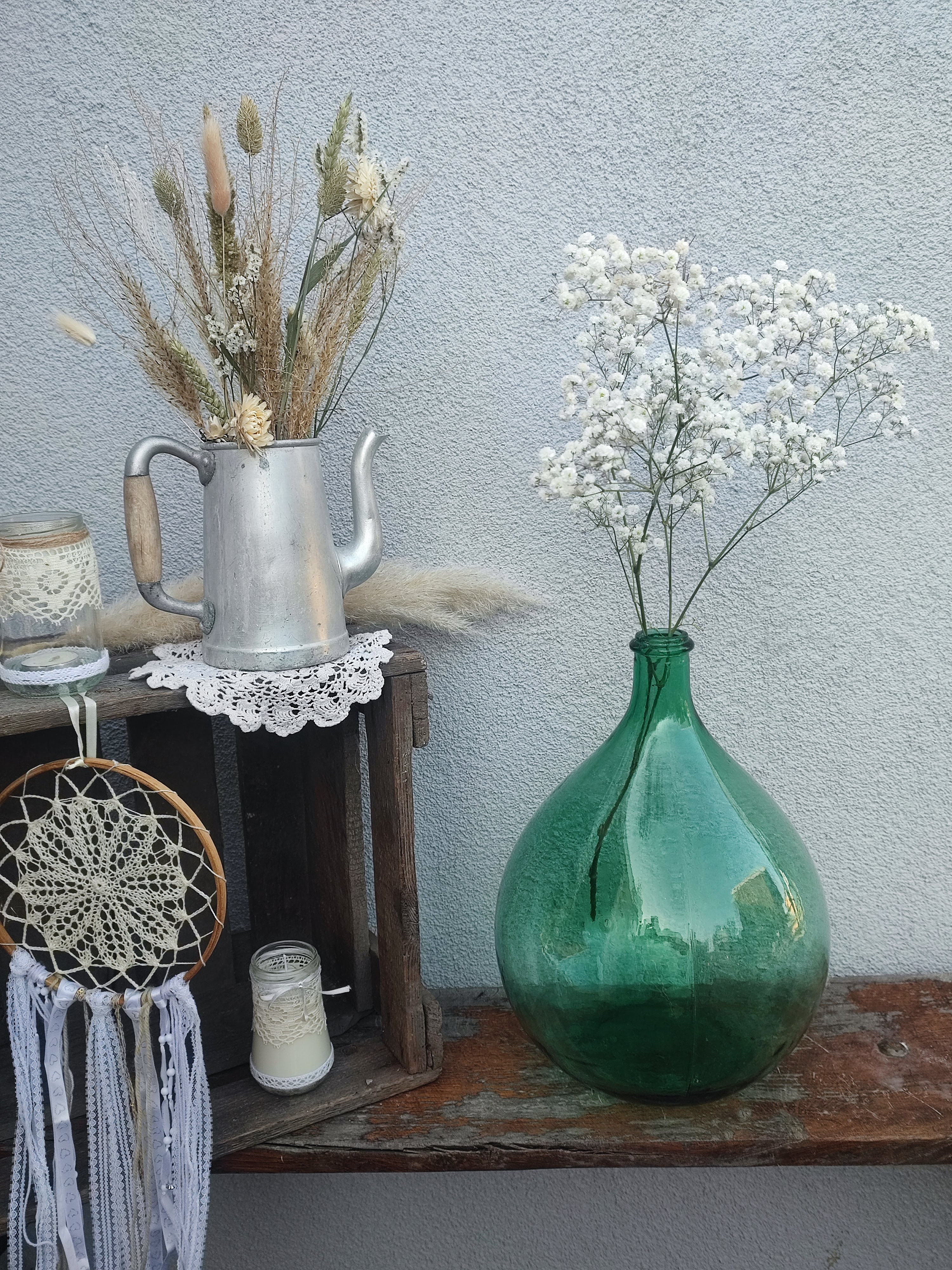 Dame-jeanne ballon bleu-vert