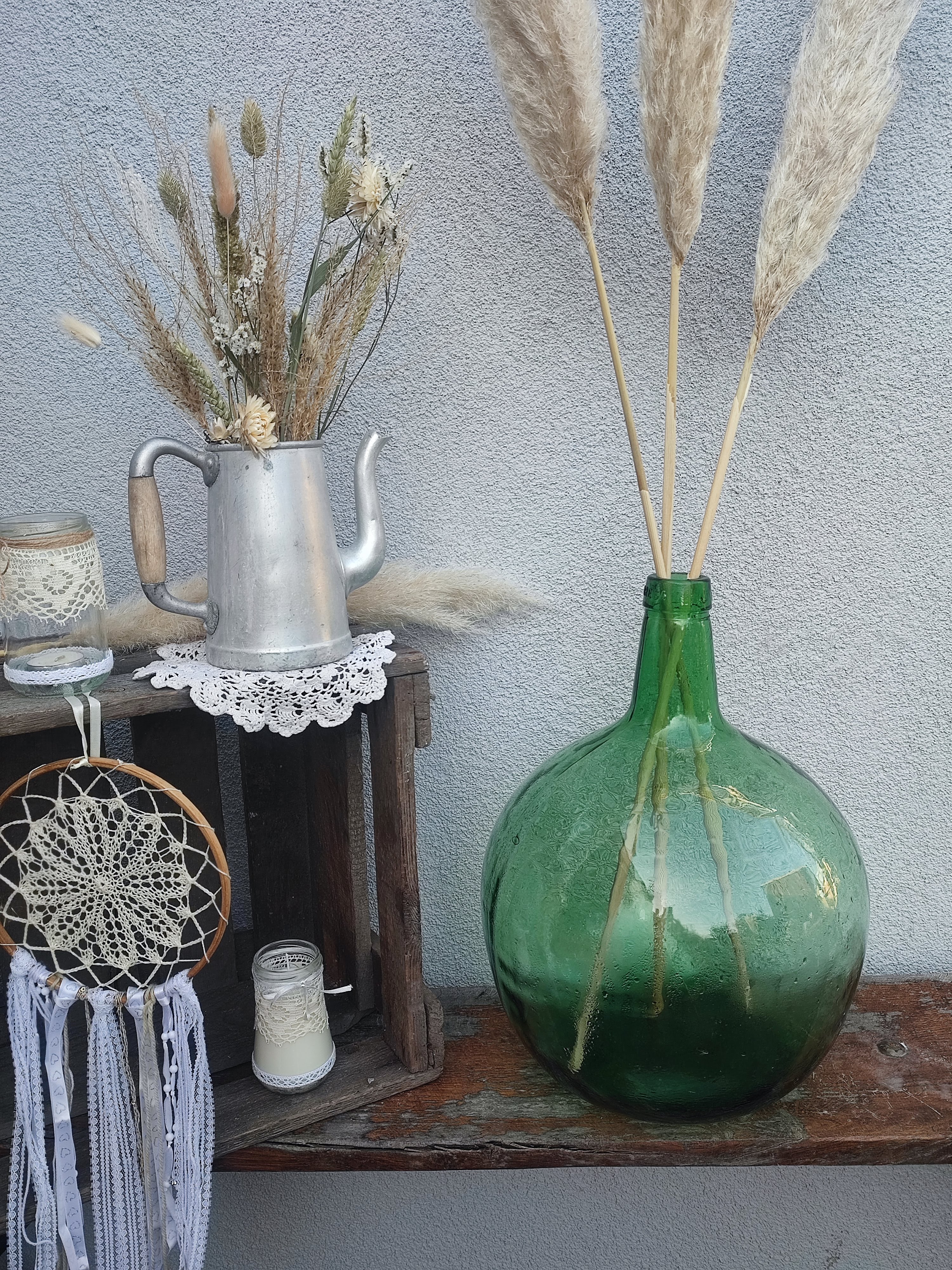 Grande Dame-Jeanne boule verte