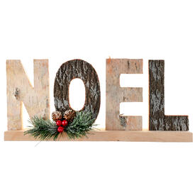 Lettres Noël écorce 29.5/17/5cm