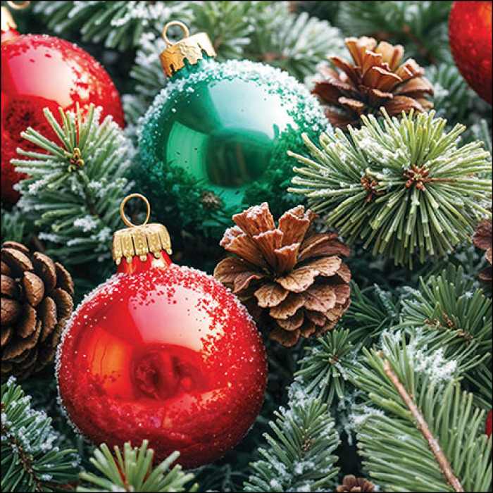 20 serviettes 33/33 boules