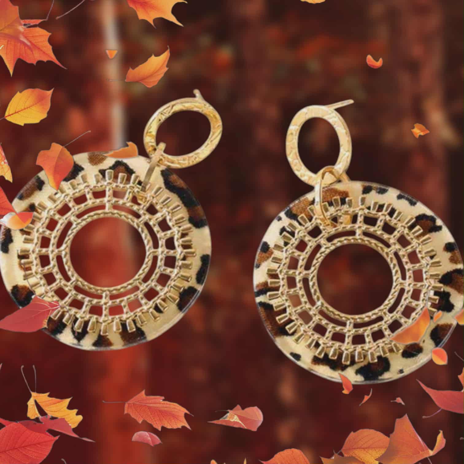 boucle d'oreille léopard 