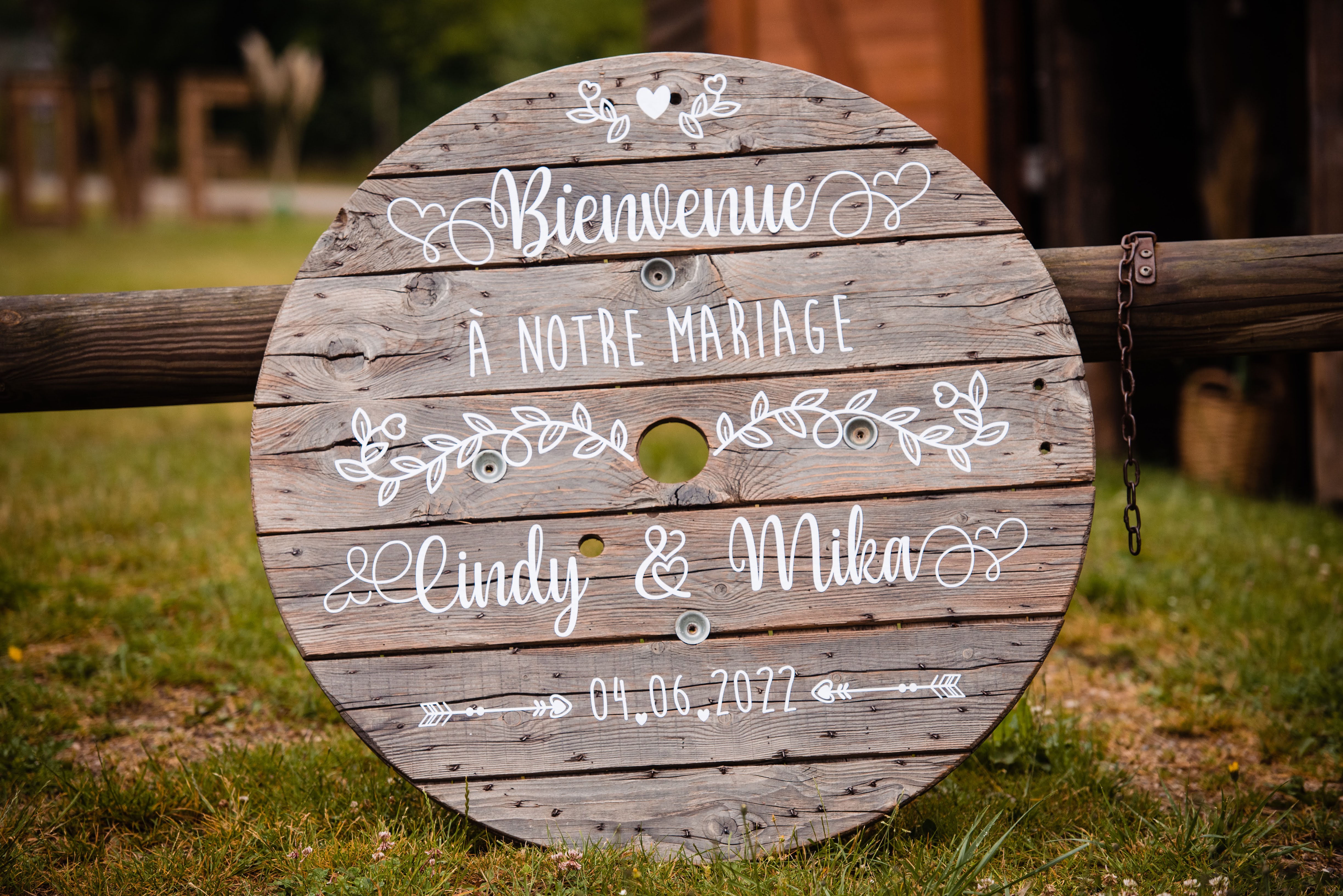 Touret + sticker personnalisé