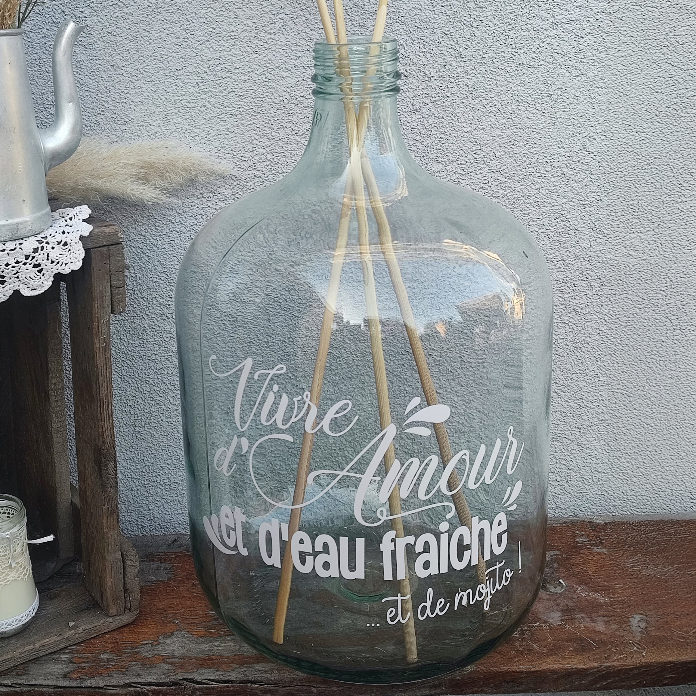 Grande Dame-Jeanne "Vivre d'amour..."