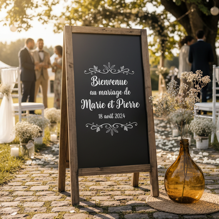 Petit panneau sur pied ardoise