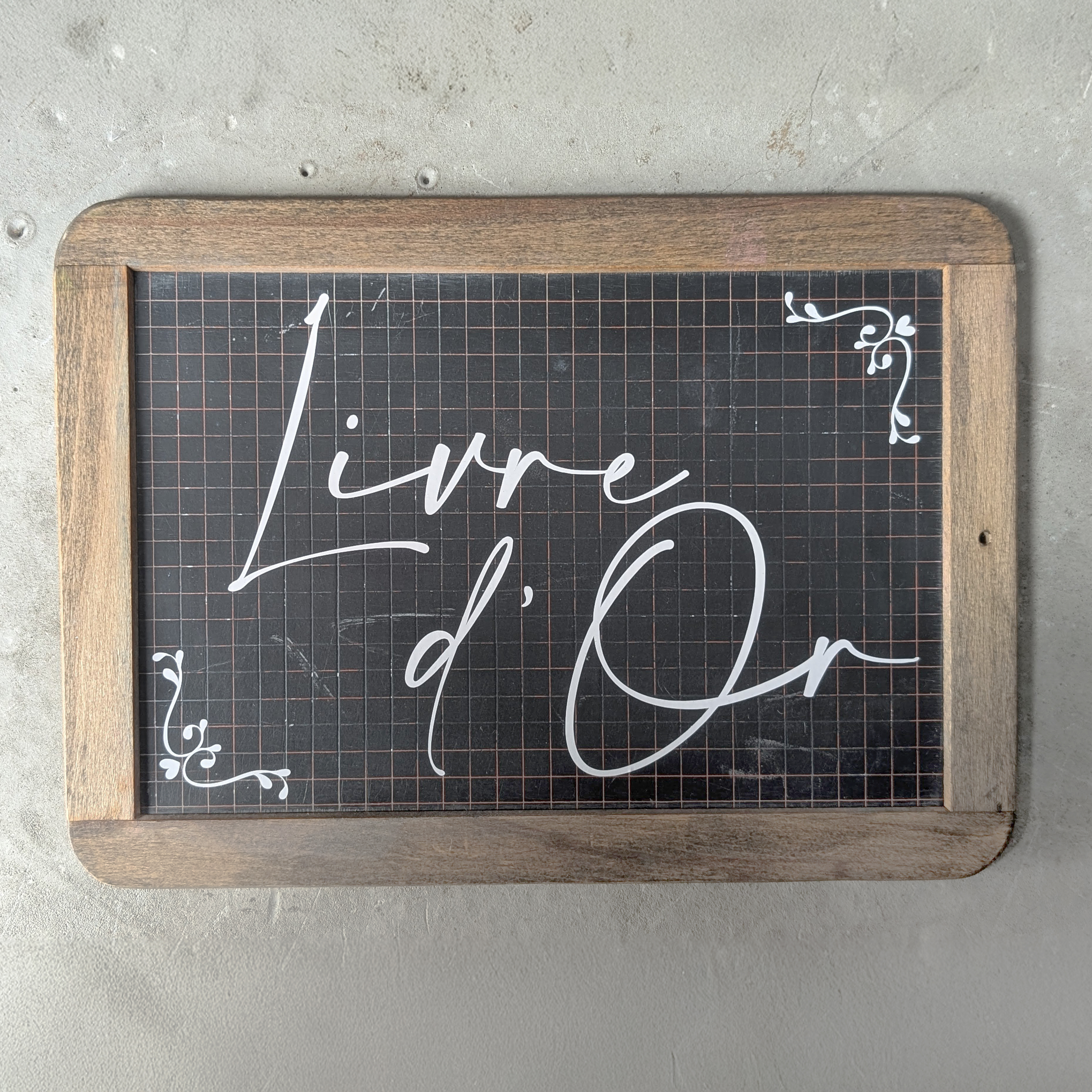 Ardoise ancienne “Livre d'Or"