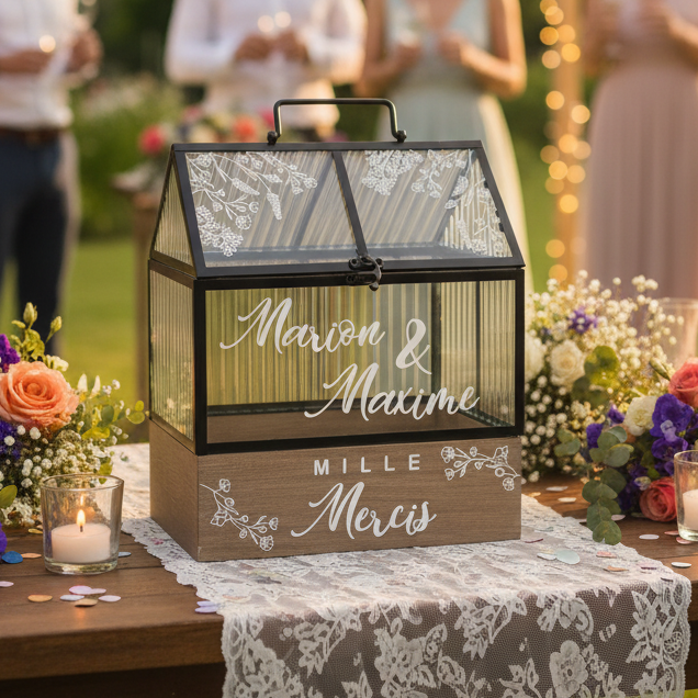 Urne métal avec prénoms
