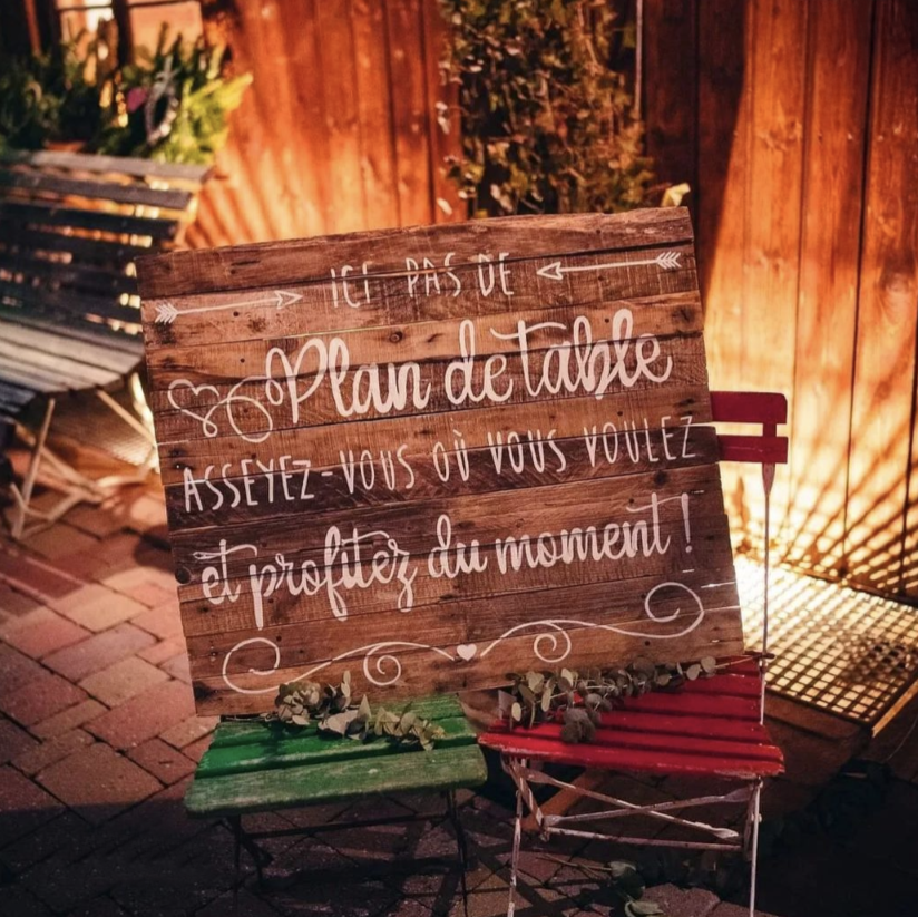 Panneau “Pas de plan de table”