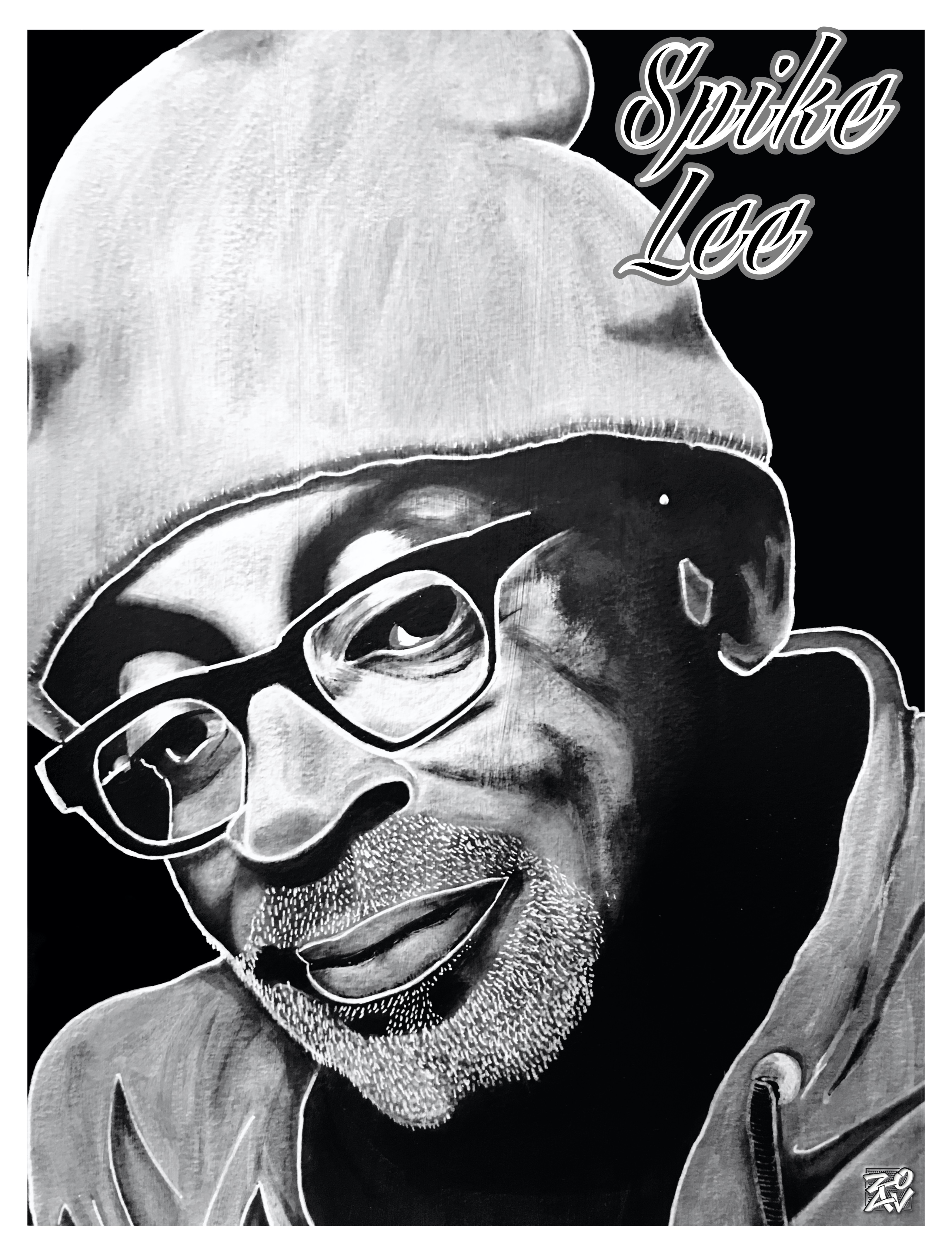 "Spike Lee" - impression HD sur dibond -  30 cm x 45 cm 