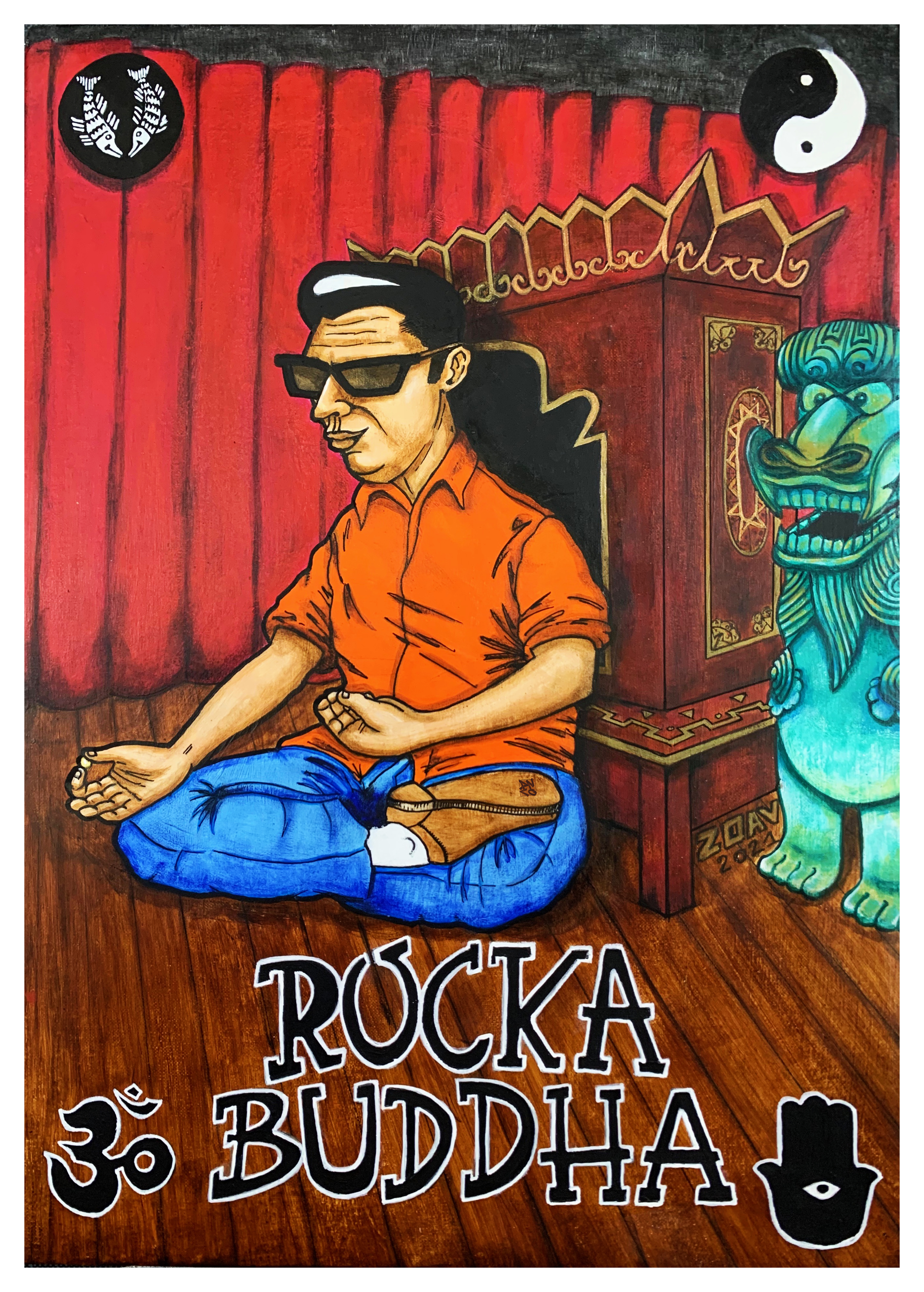 "Rocka Buddha" - impression HD sur dibond - 50 cm x 70 cm