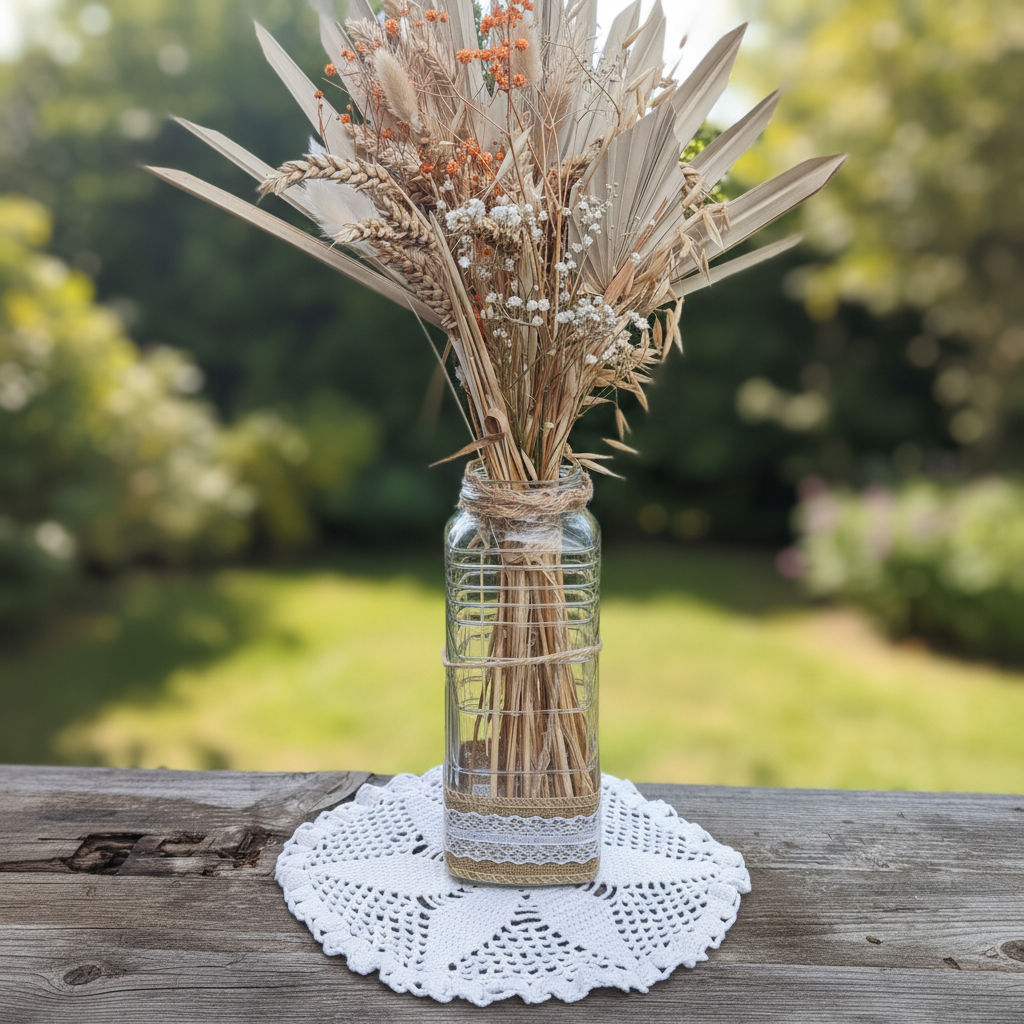 Vase rectangulaire dentelle