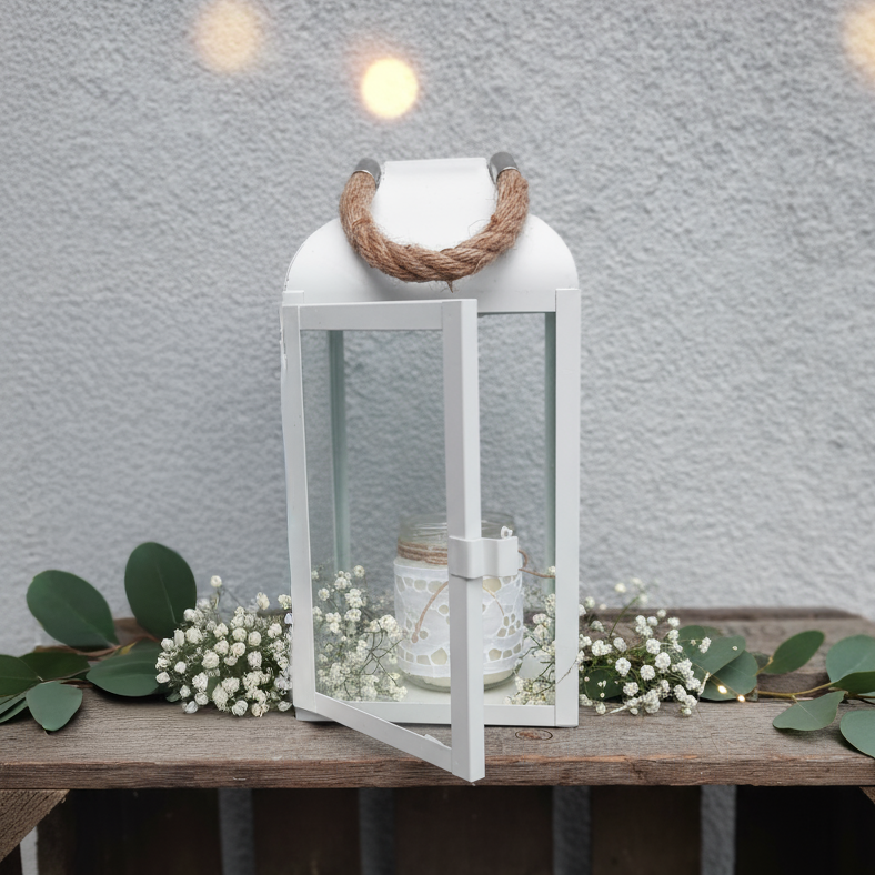 Lanterne en métal + corde