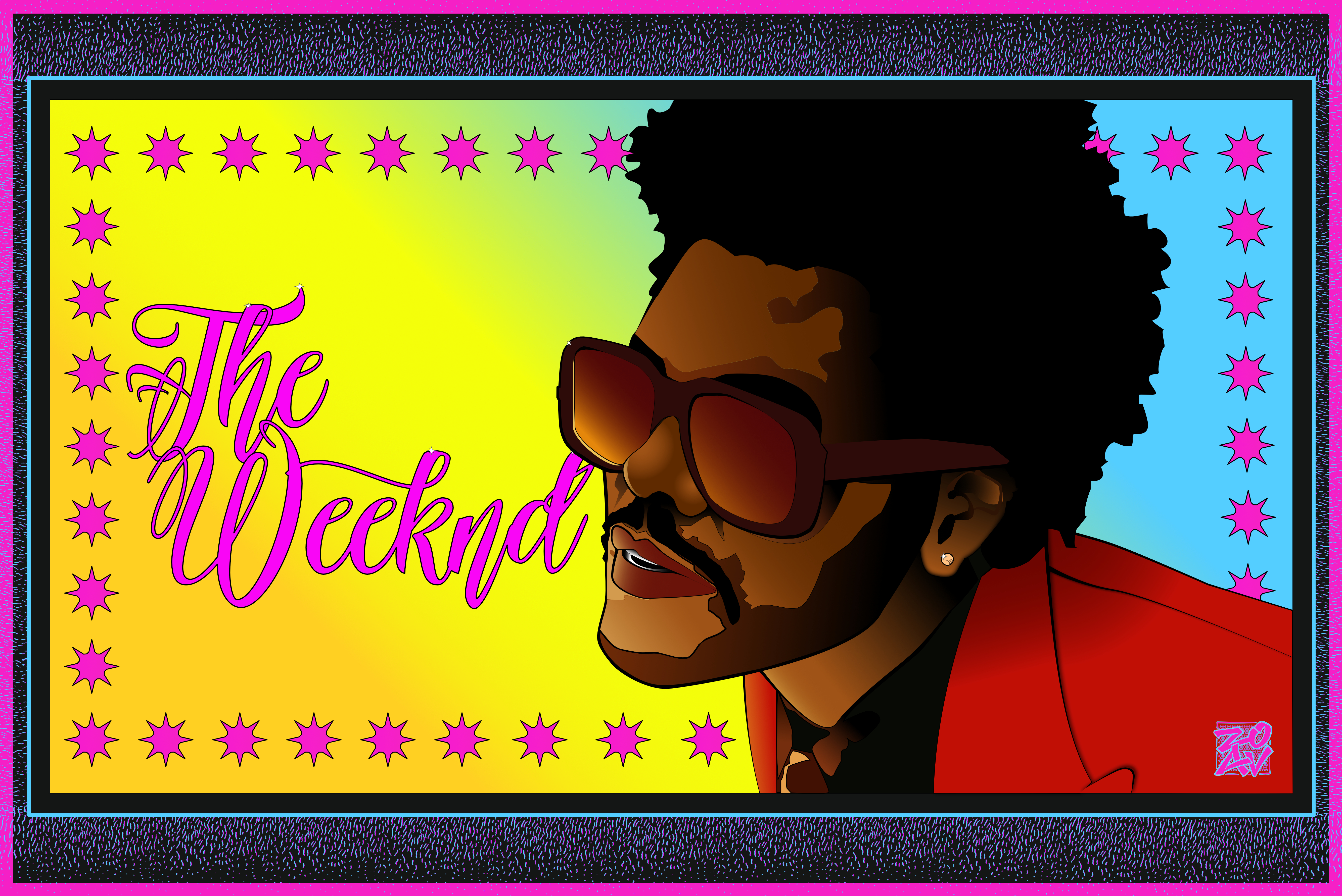 "The Weeknd" - impression HD sur dibond - 45 cm x 30 cm