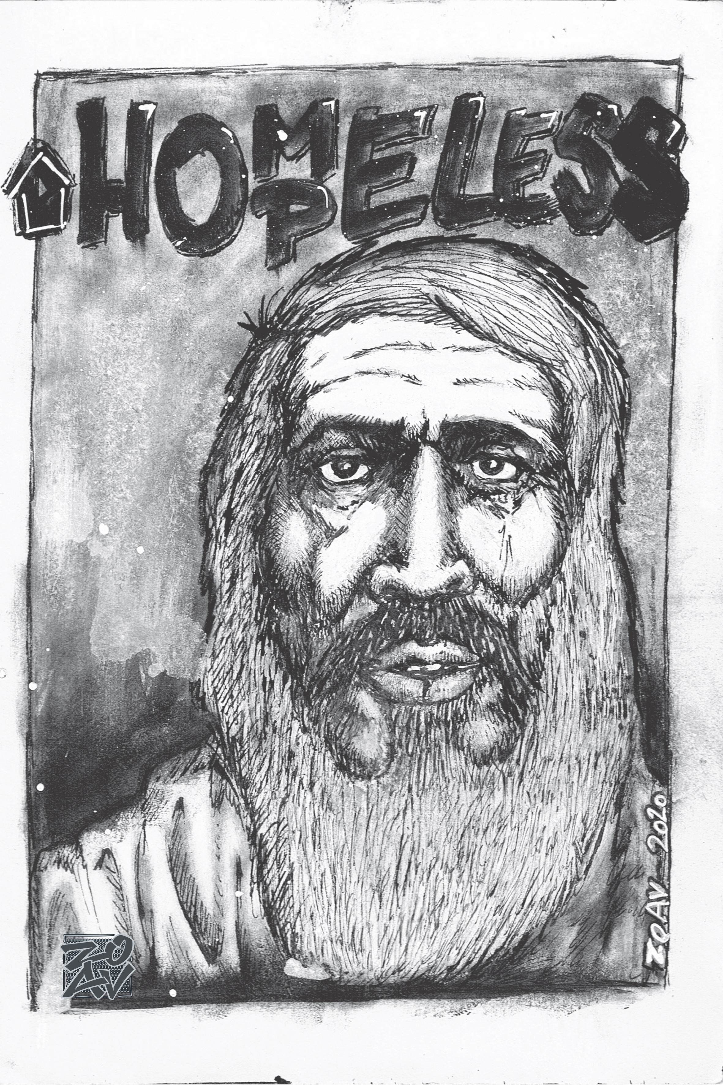 "Homeless-Hopeless" - impression HD sur dibond - 40 cm x 60 cm