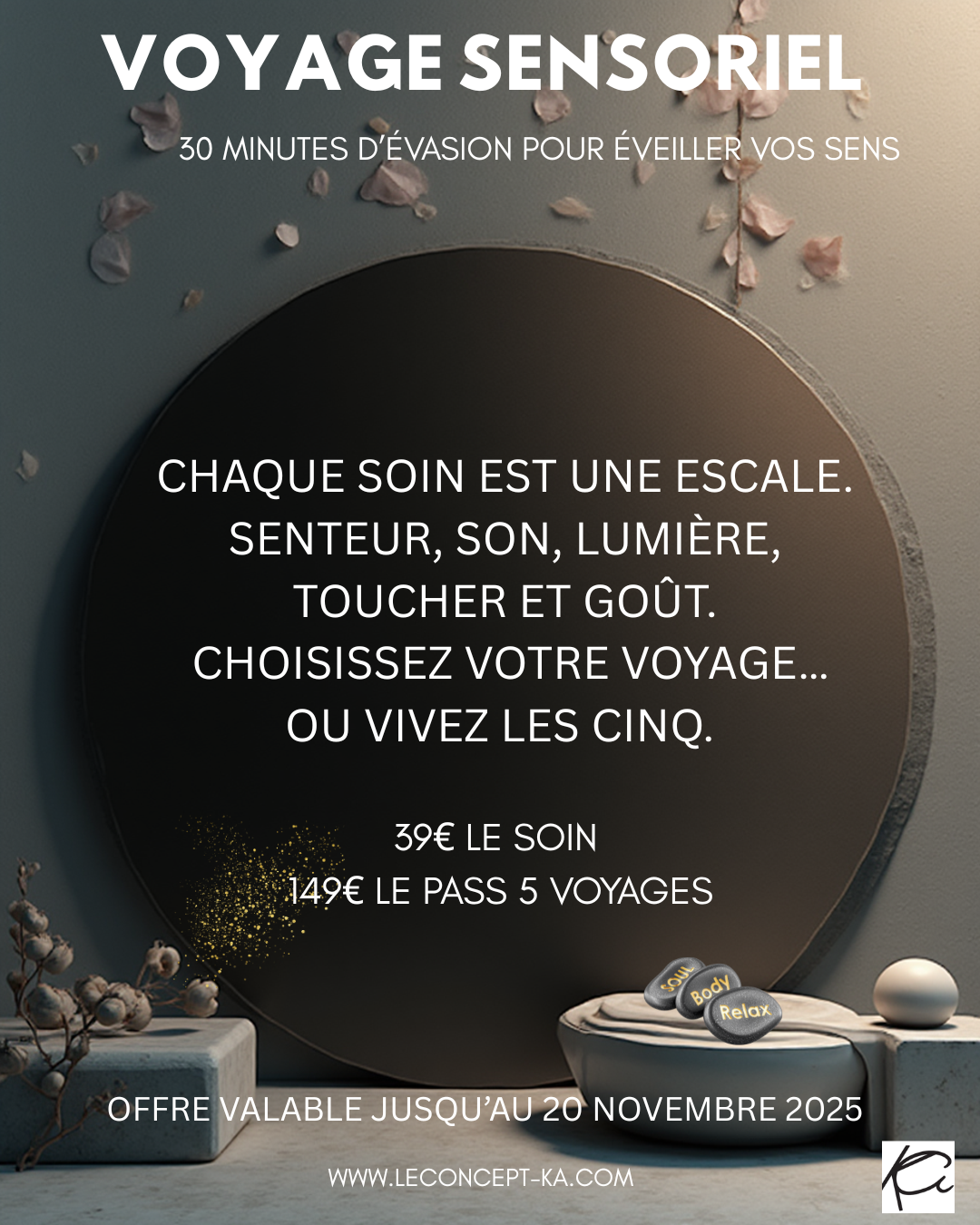 PASS VOYAGE SENSORIEL ( 5 SENS= 5 SOINS)