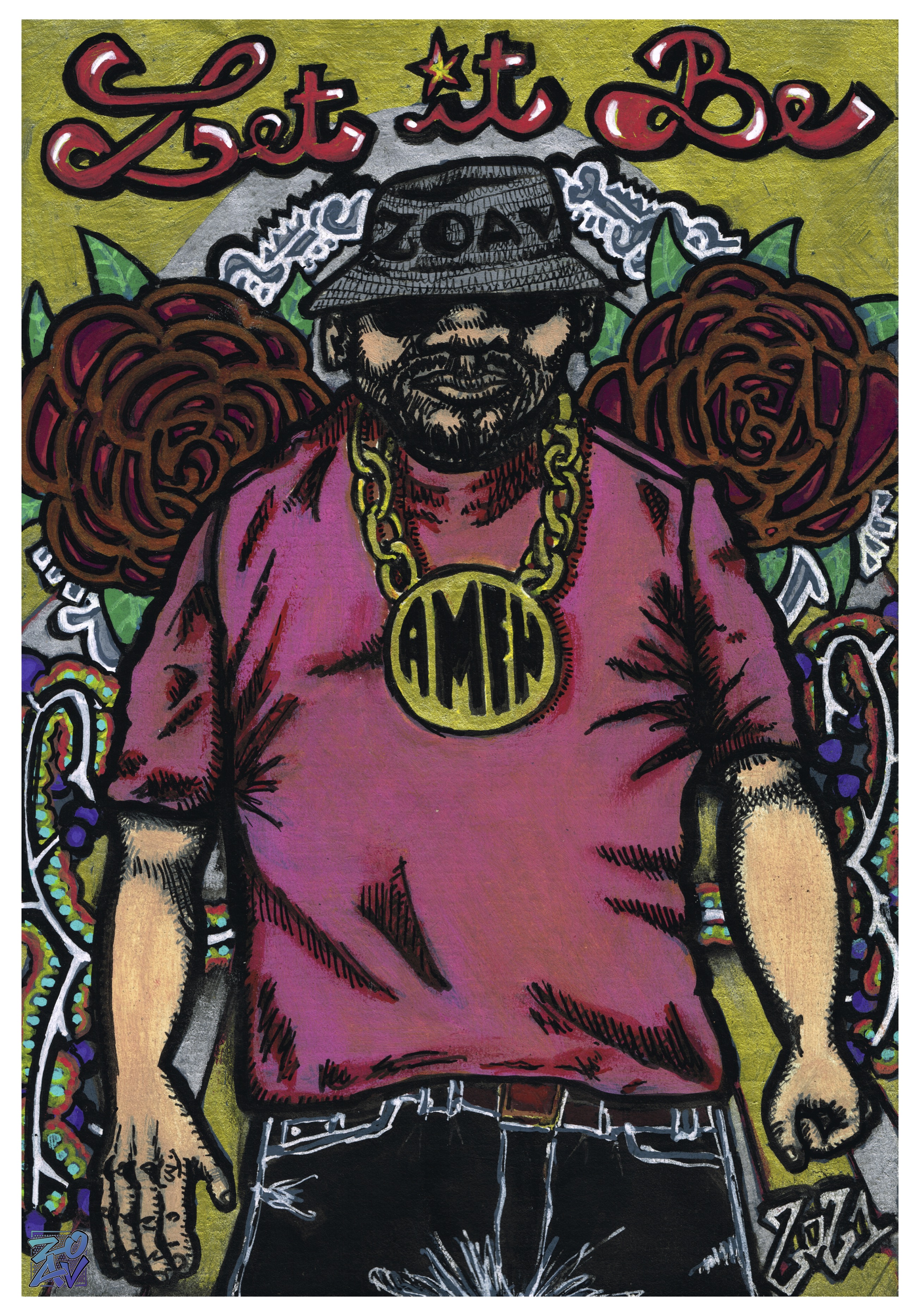 "Let It Be, Amen" - impression HD sur dibond - 44 cm x 63 cm