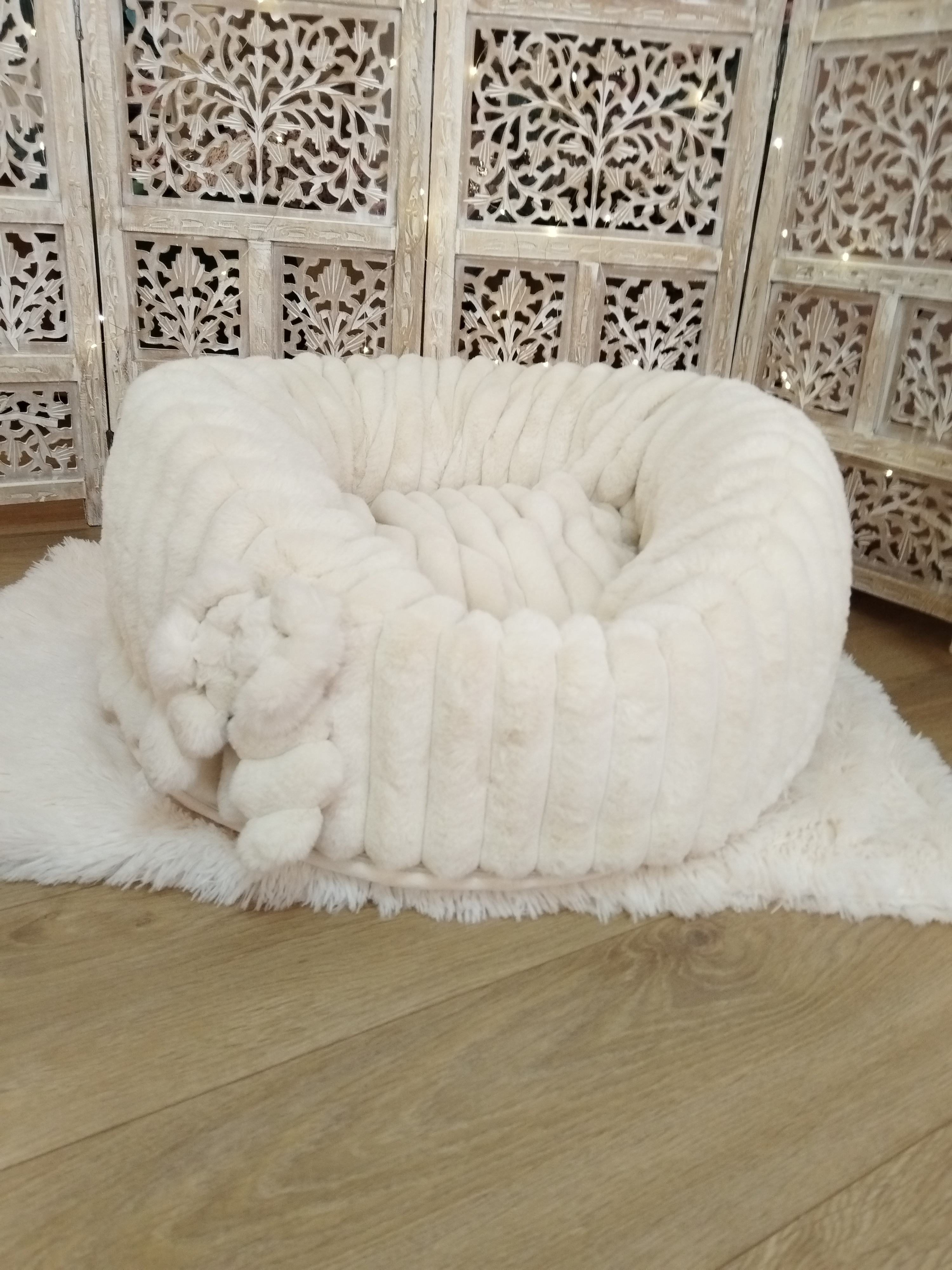 Housse pour Pouf - Éclat de Lune – Crème de Lune