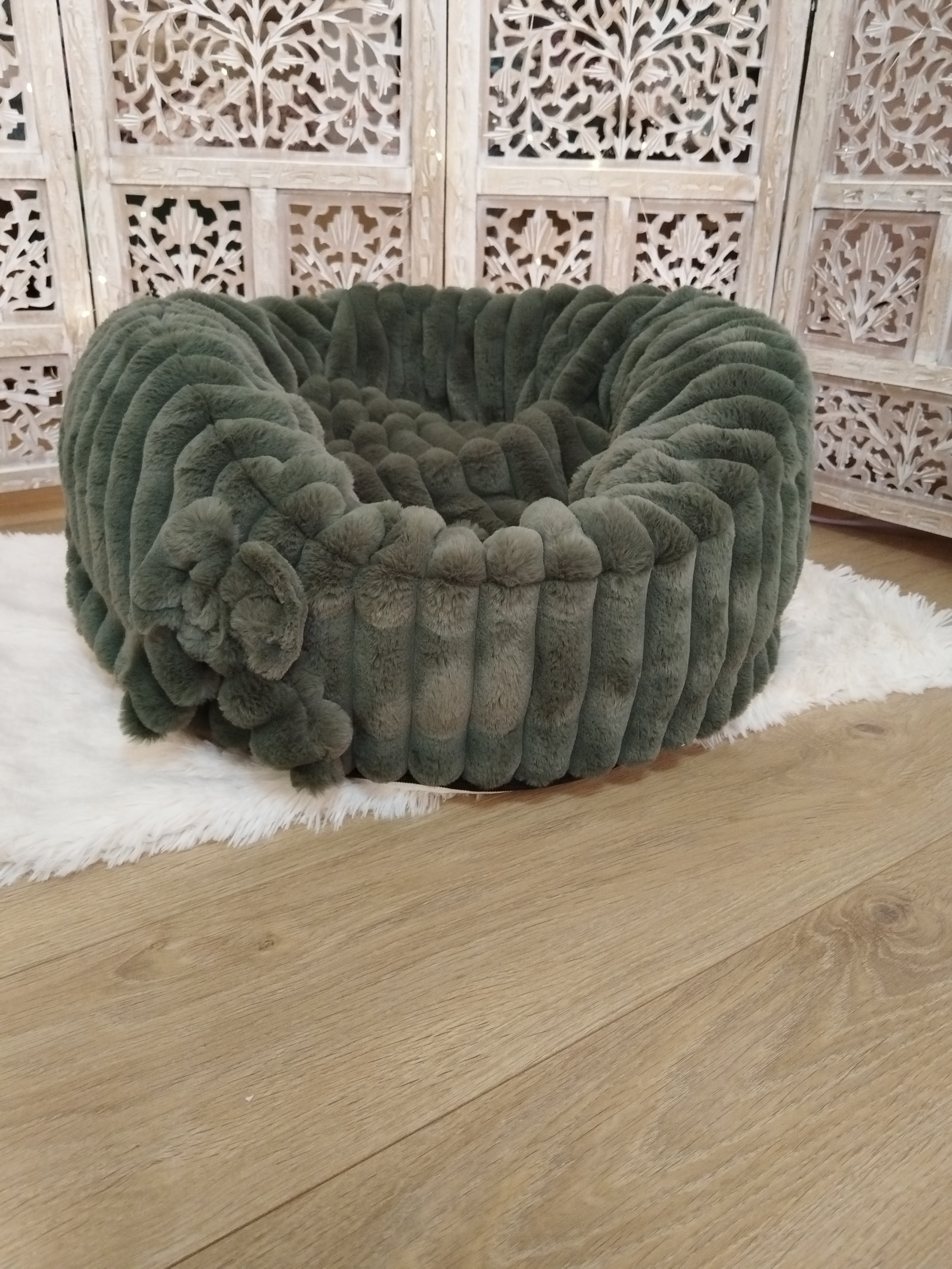 Housse pour Pouf - Éclat de Lune – Éclat d’Émeraude