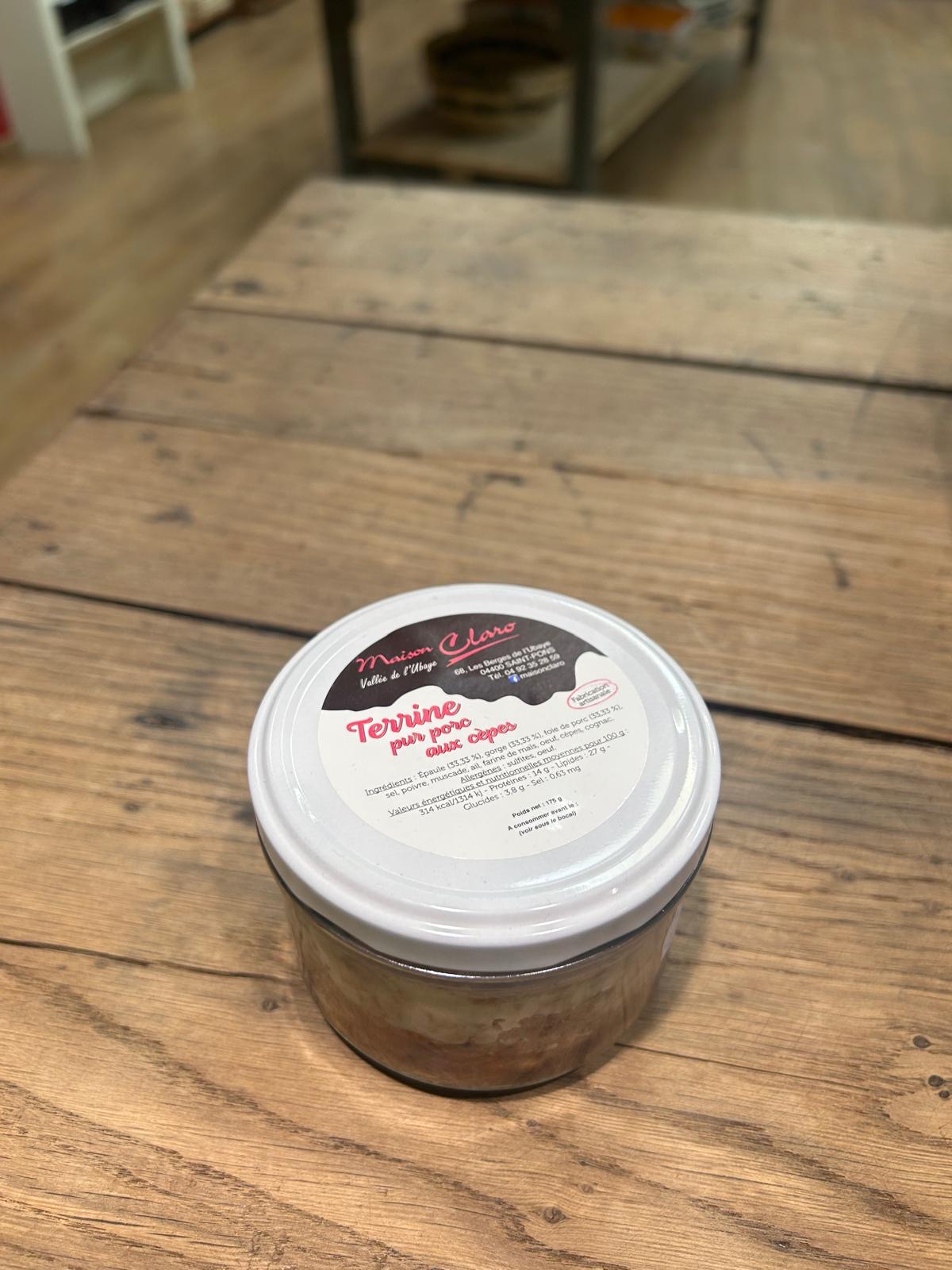 Terrine pur porc aux cèpes