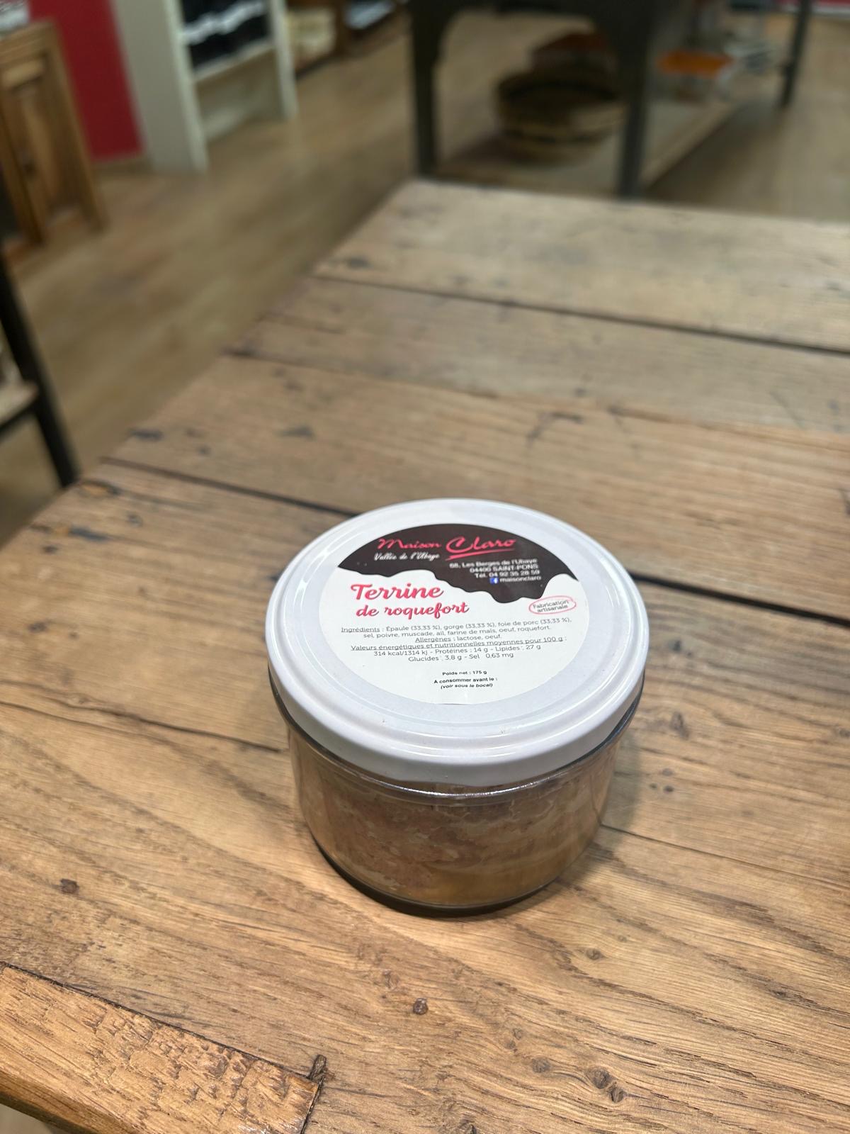 Terrine pur porc au roquefort