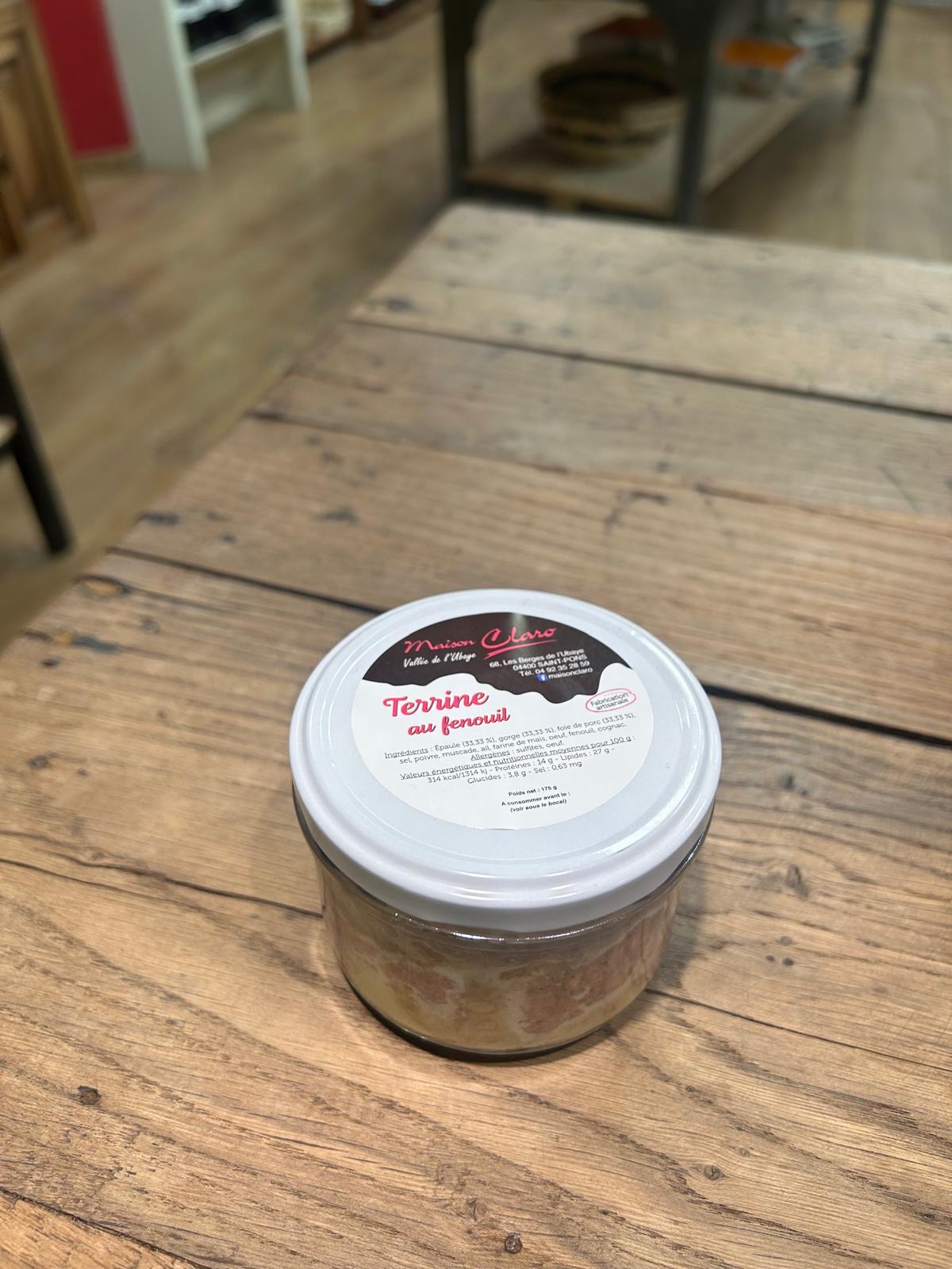 Terrine pur porc au fenouil