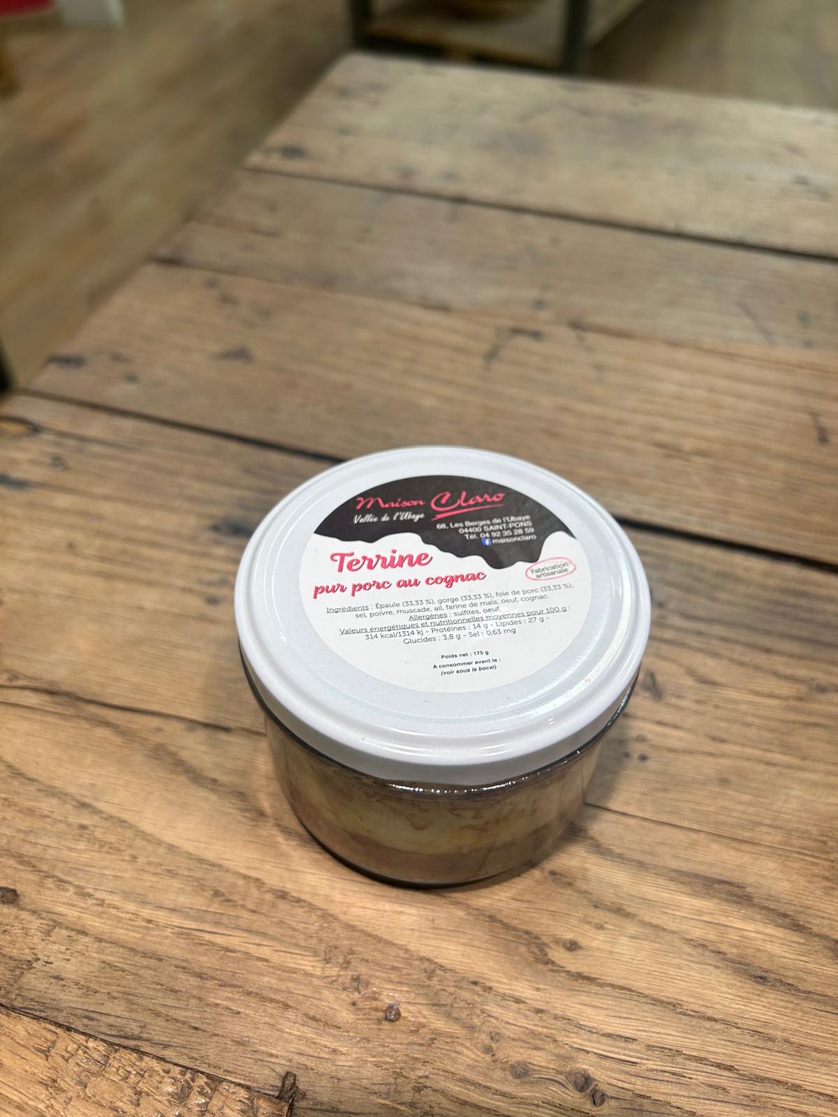 Terrine pur porc au cognac