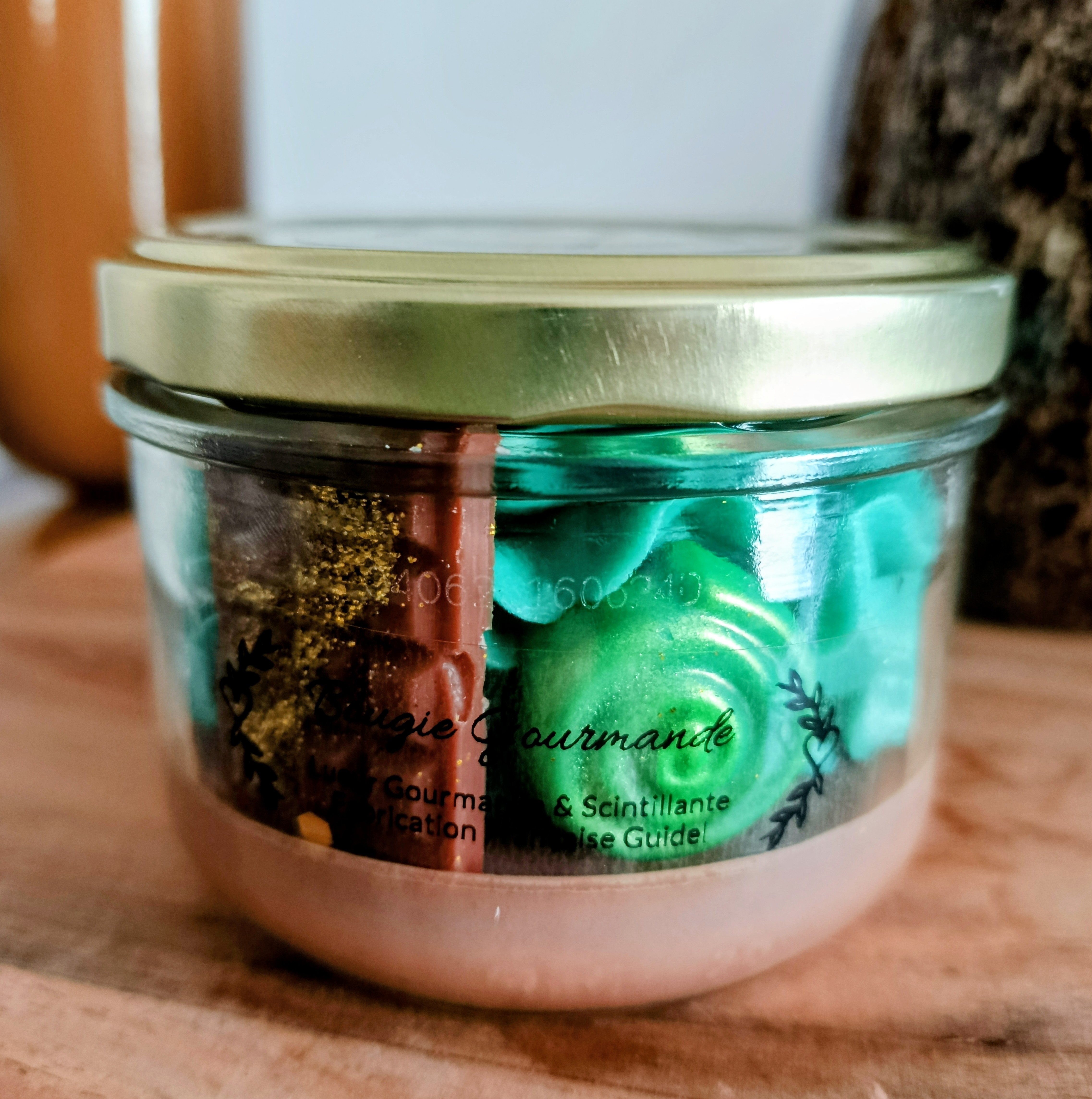 bougie gourmande chocolat menthe  (format 150g)