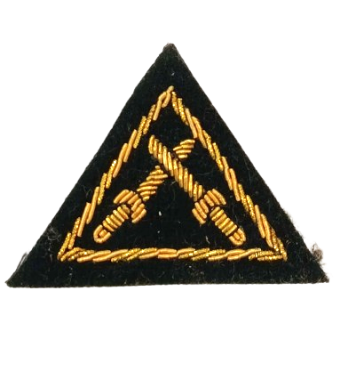 Brevet (B) Armée Belge noir avec bordure d'orée 